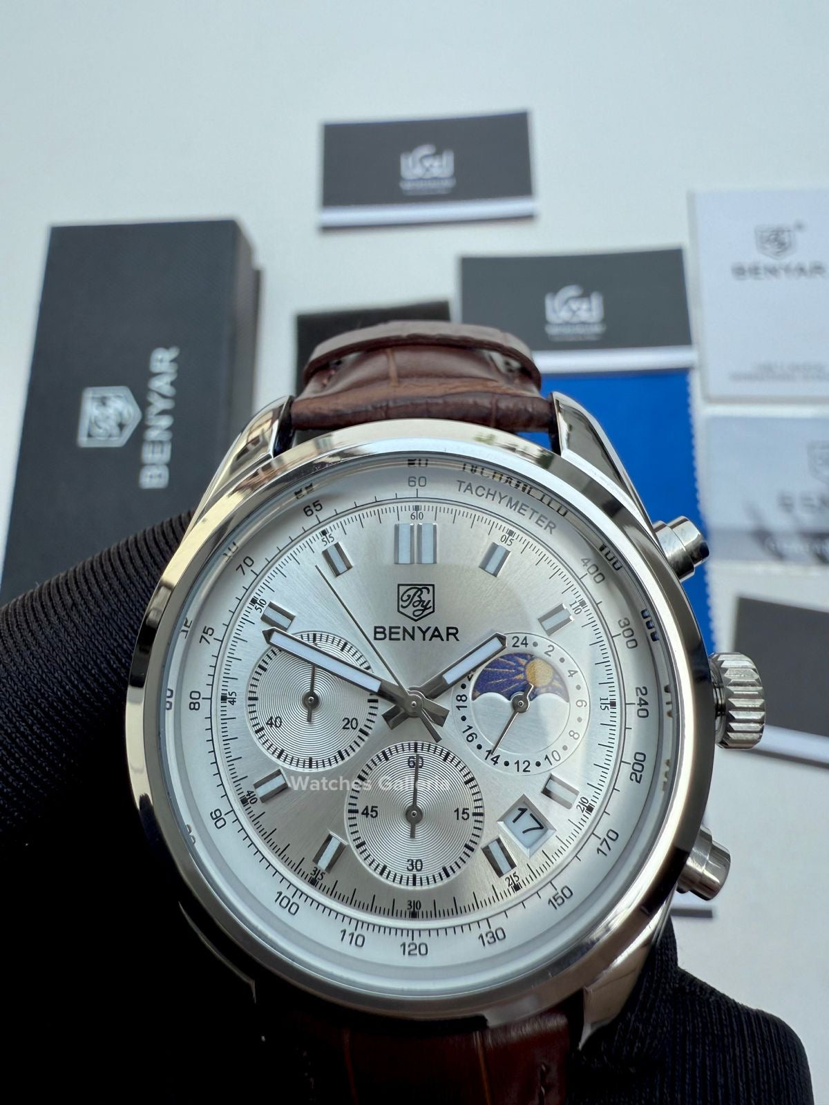 Benyar Classic Moonphase Quartz (Brown) BY5193 Watches Galleria