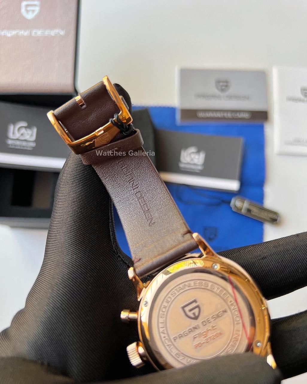 Pagani Design Flight Chronograph Quartz (Brown/Gold/Champagne) PD2720