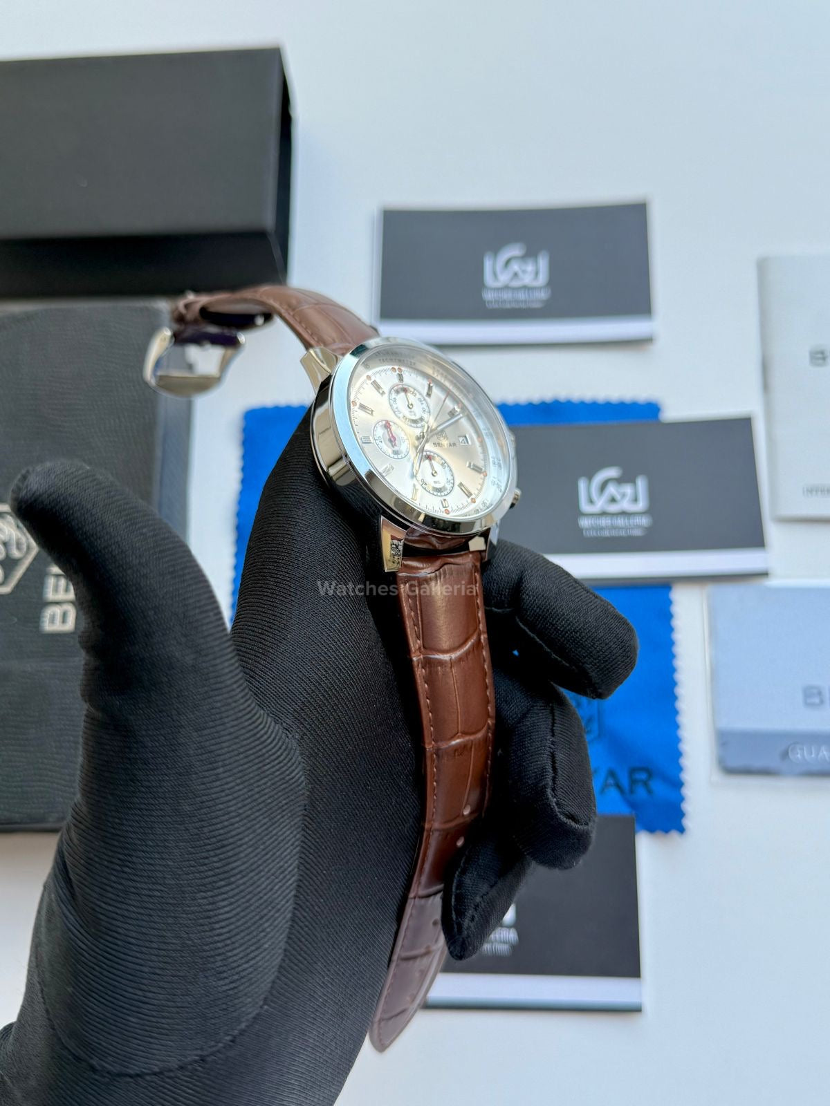 Benyar Classic Chronograph Quartz (Brown ~ Silver) BY5102 Watches Galleria