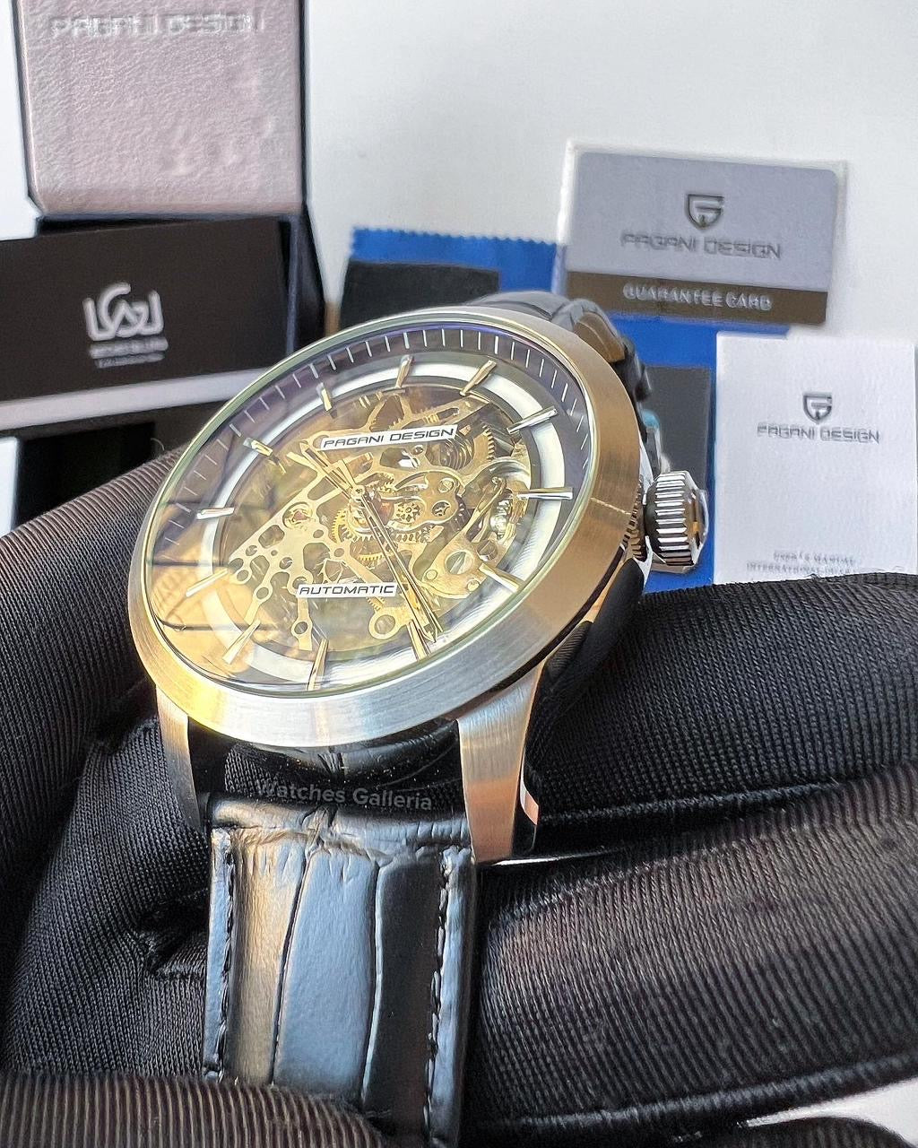 Pagani Design Skeleton Automatic (Black/Silver) PD1638