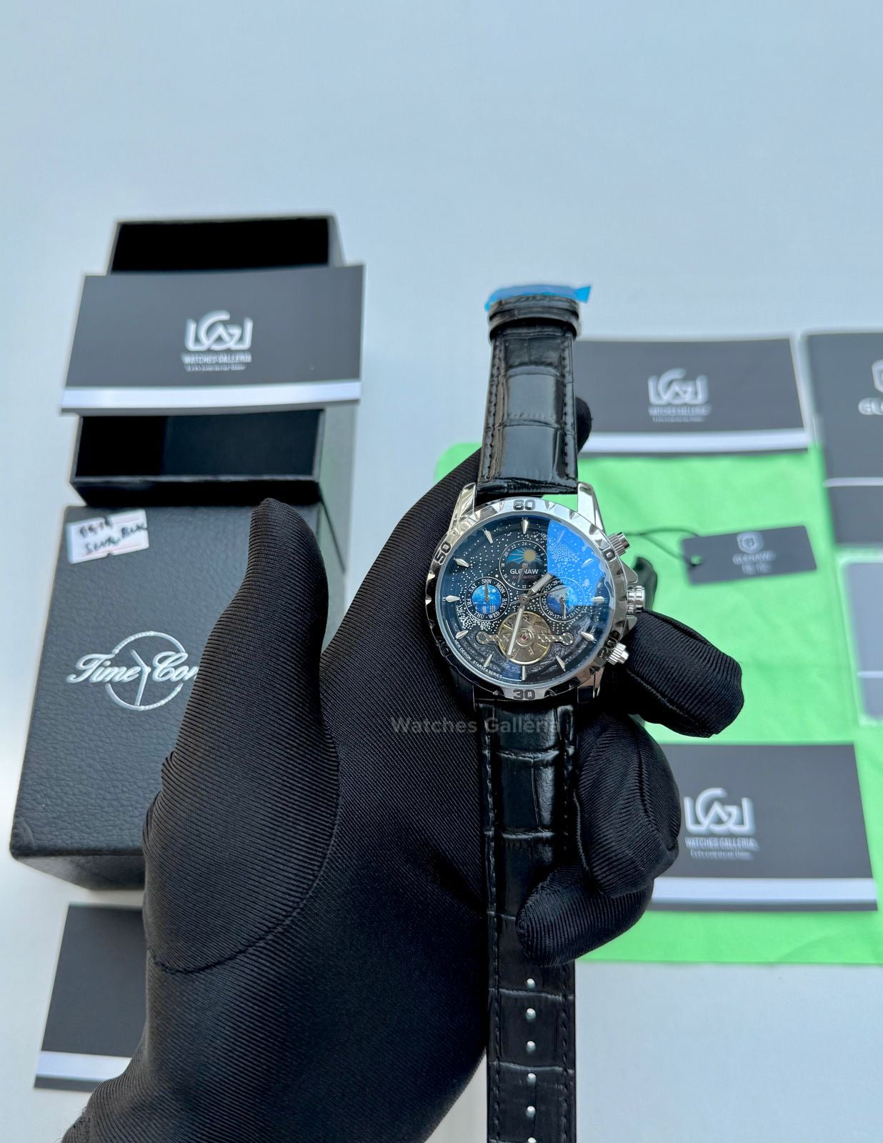 Glenaw Moonphase Automatic (Black) GL8919 Watches Galleria
