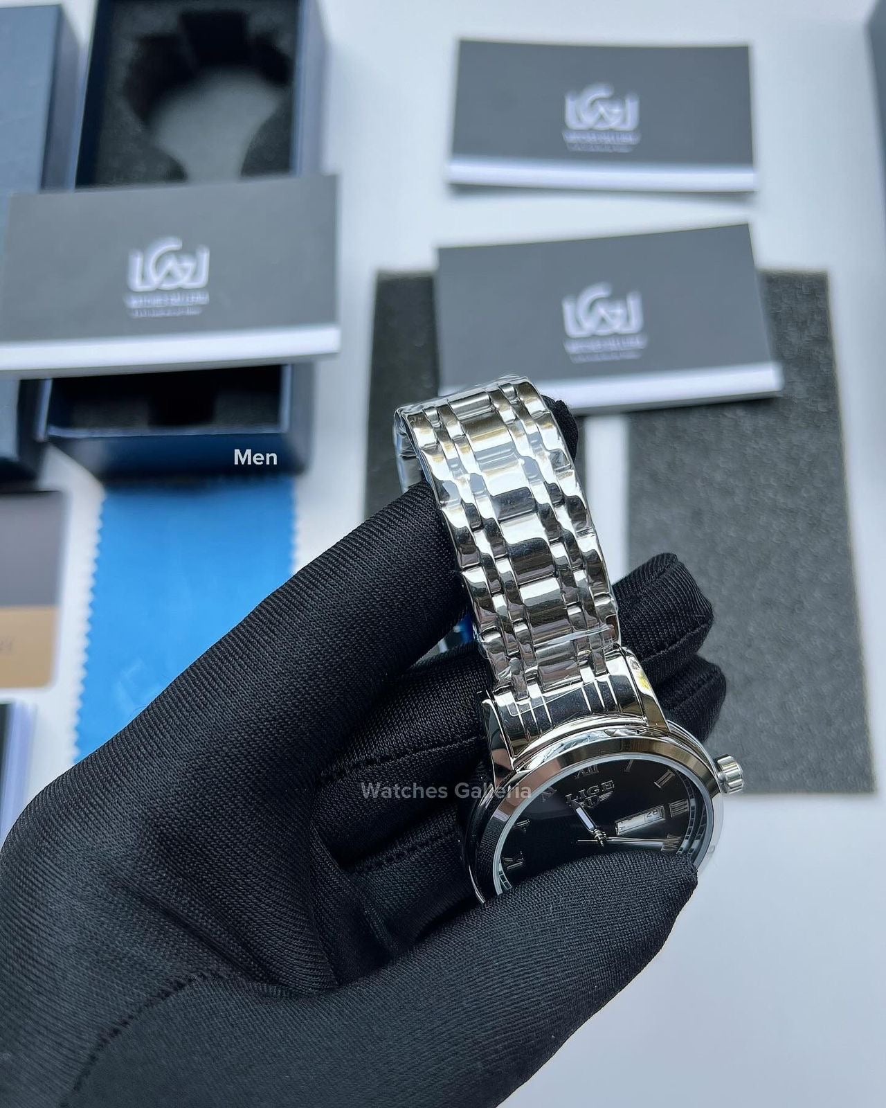 Lige Date Day Couple Watch (Black) Lige9846 Lige10007L