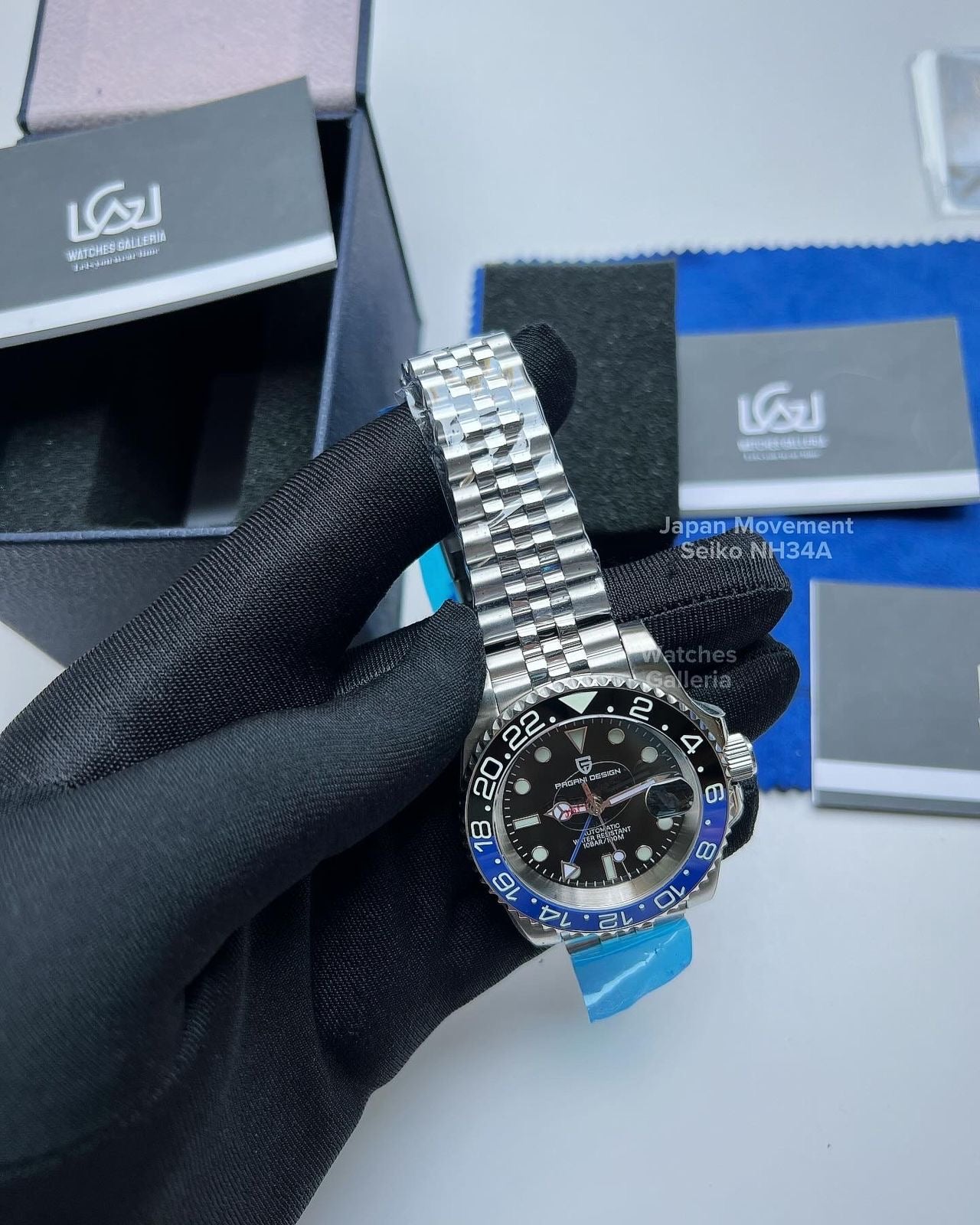 Pagani Design GMT Master Automatic Seiko NH34A (Batman) PD1662A