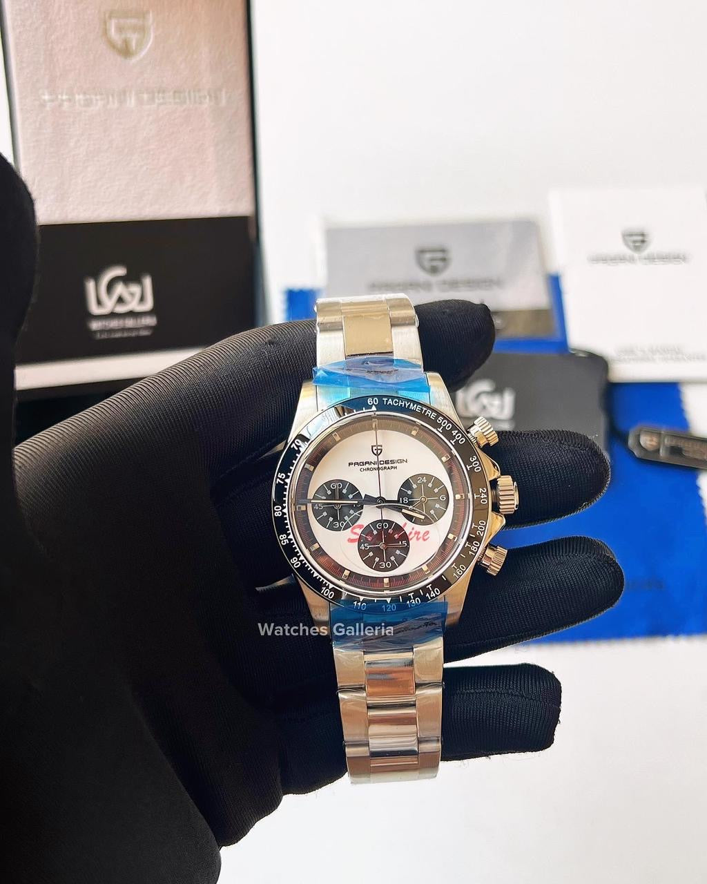 Pagani Design Paul Newman Daytona (White/Red) PD1676