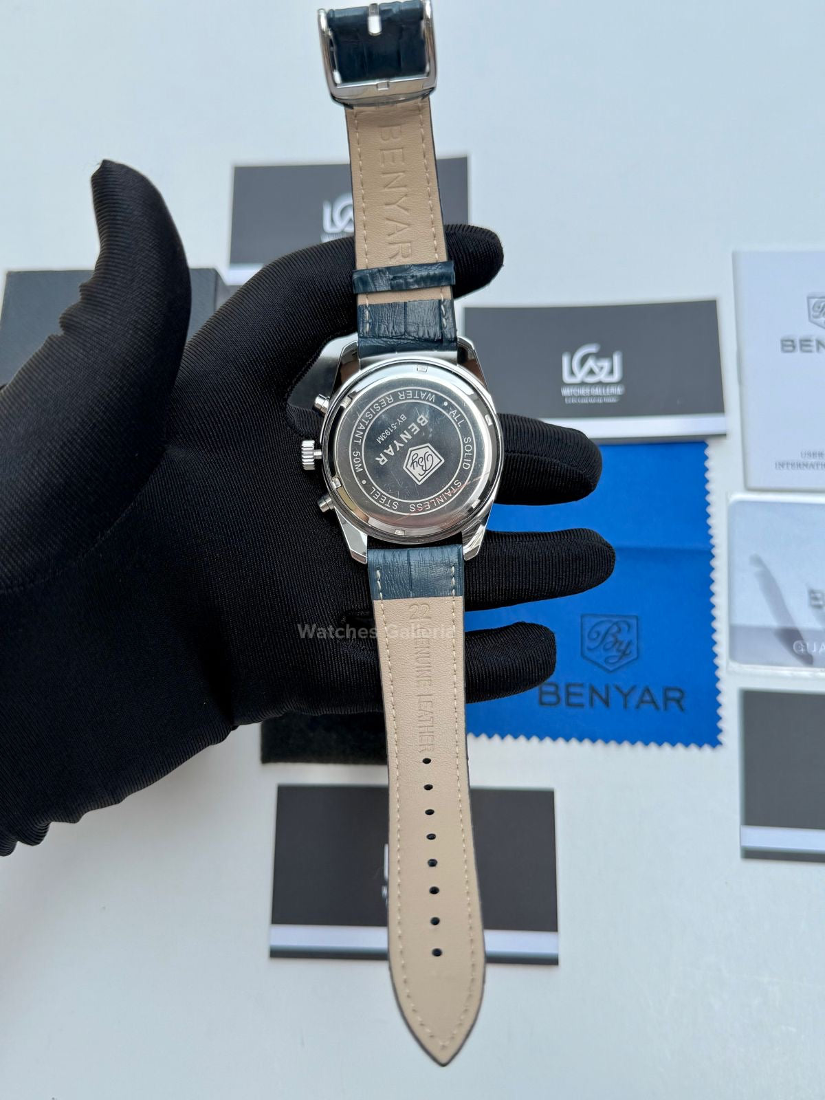 Benyar Classic Moonphase Quartz (Blue) BY5193 Watches Galleria