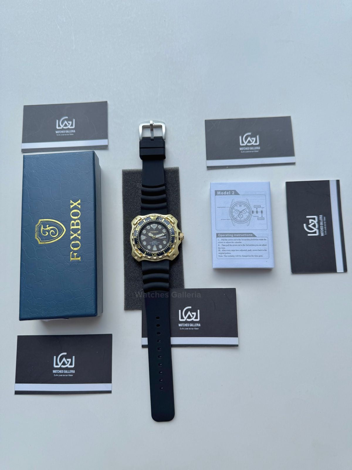 Foxbox Military Style (Gold Black) FB0044 Watches Galleria