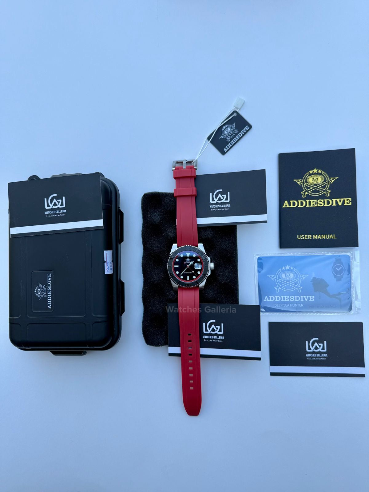 Addiesdive Yachtmaster Quartz (Red) AD2040 Watches Galleria