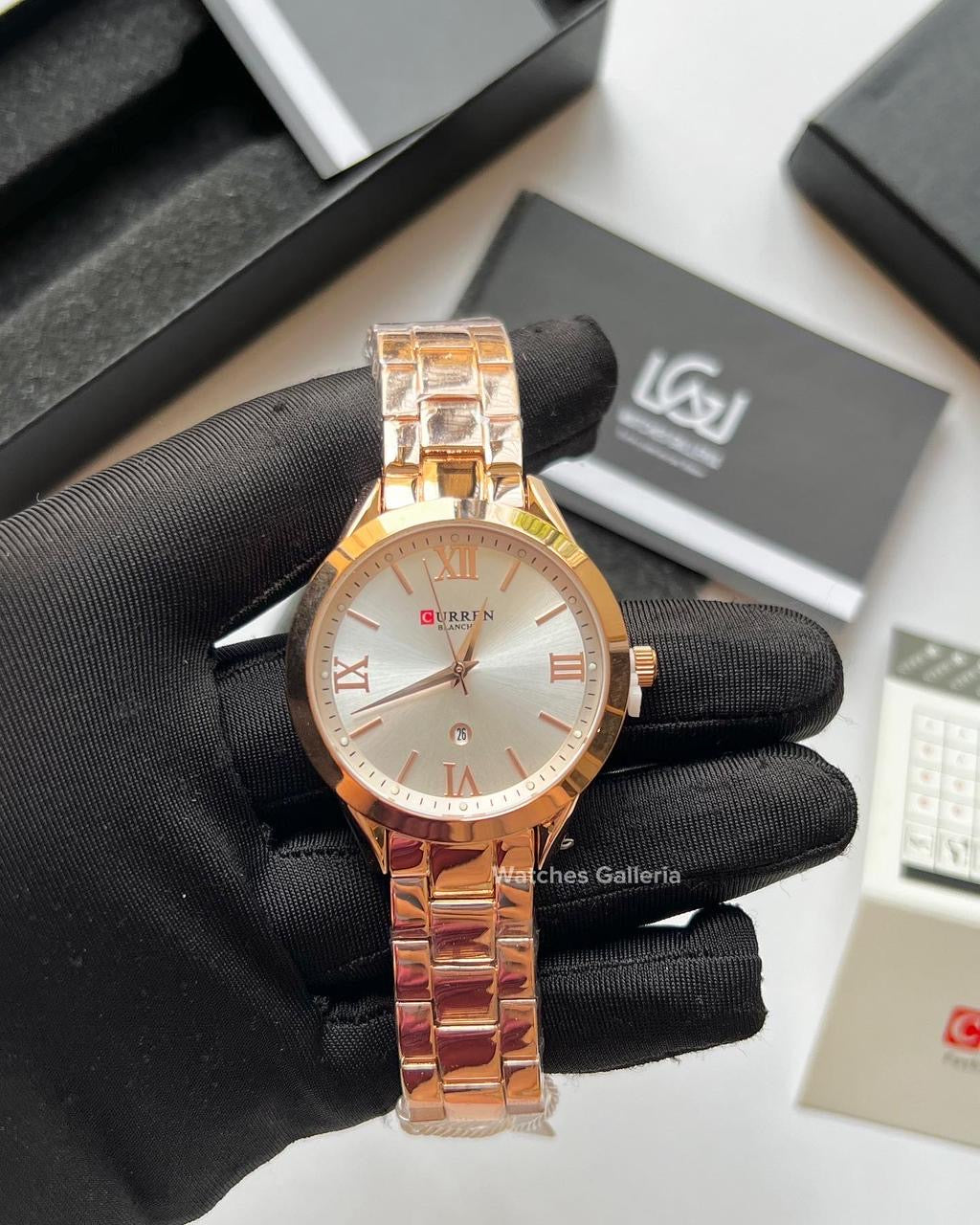 Curren Datejust Ladies Watch Quartz (Rose Gold/White) C9007