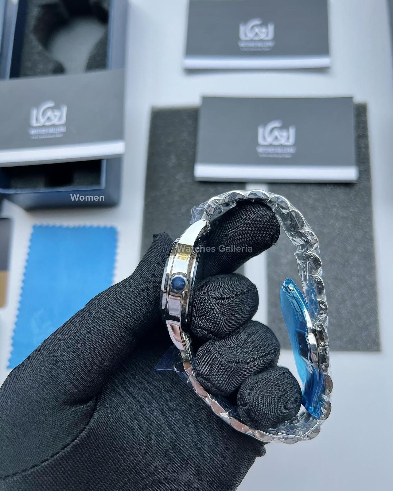 Lige Date Day Couple Watch (Silver/Blue) Lige9846 Lige10007