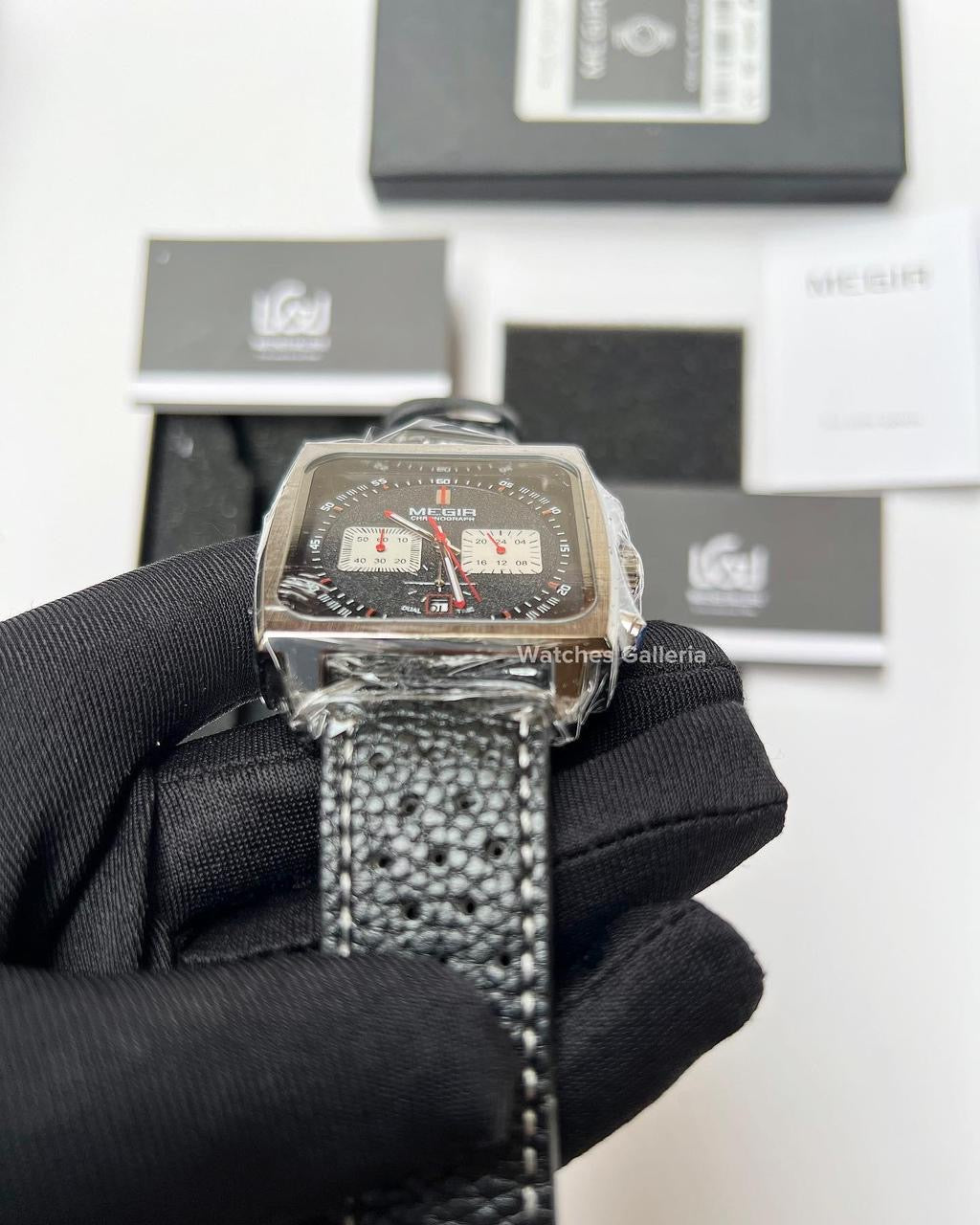 Megir Monaco Chronograph Quartz (Black) ML2182
