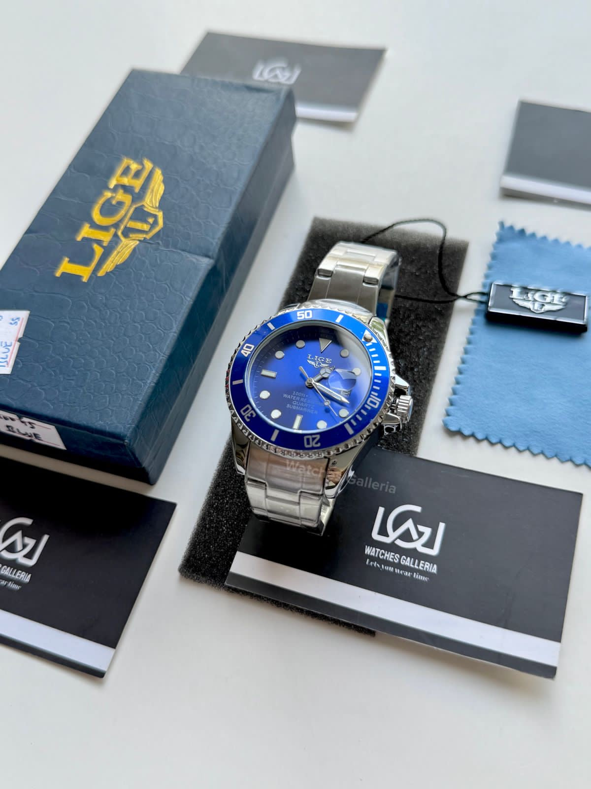 Lige Submariner Smurf Quartz Lige10045 Watches Galleria © Copyrights All Right Reserved