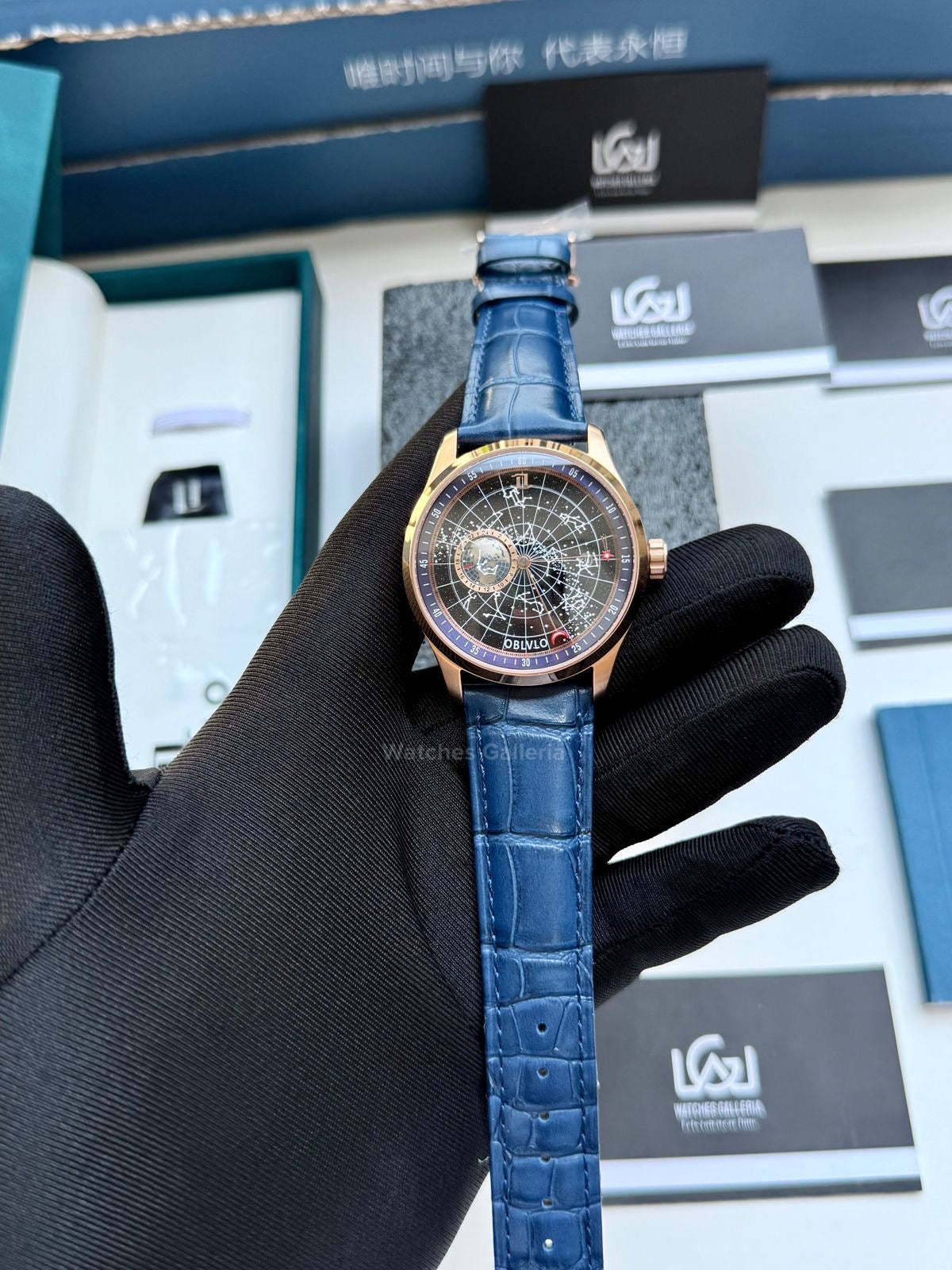Oblvlo Grand Complications Calestial Autmatic (Blue Gold) oblvloGC Watches Galleria
