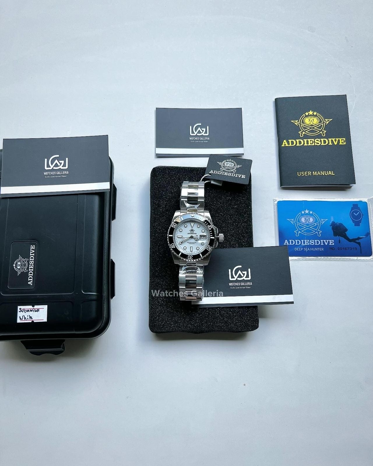 Addiesdive Submariner Date (White) MY-H3-DQZ Watches Galleria