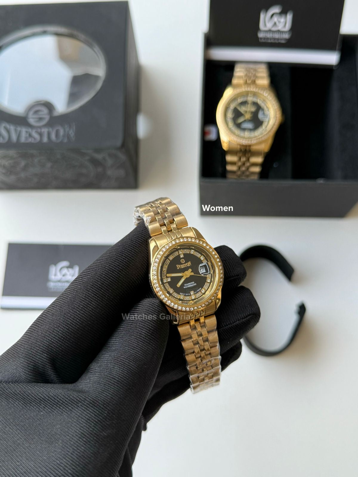 Sveston Couple Watch Quartz Datejust (Stones) SV10030G Watches Galleria