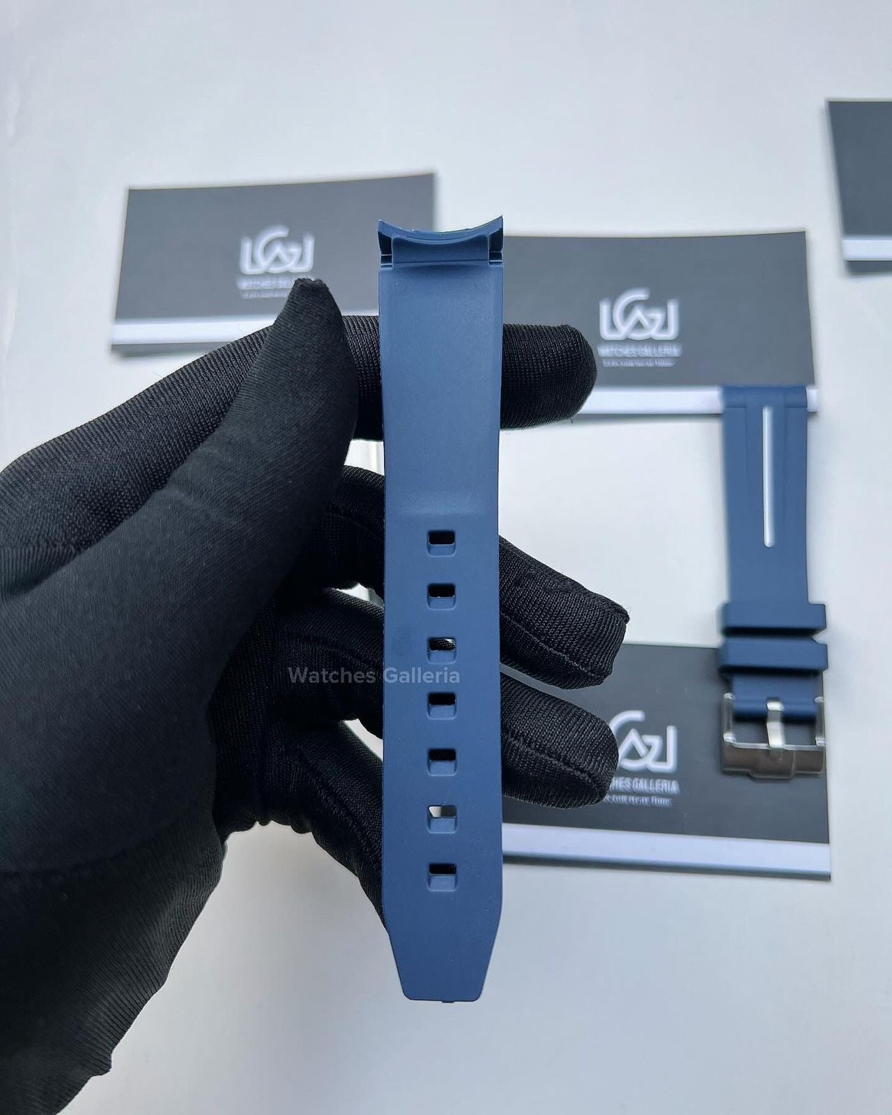 Silicon Straps (Navy Blue w/ Silver Buckle)