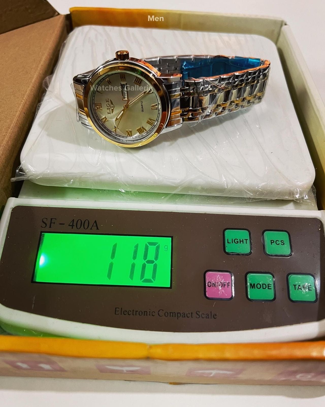 Lige Date Day Couple Watch (Silver/Gold) lige9846 lige 10007L