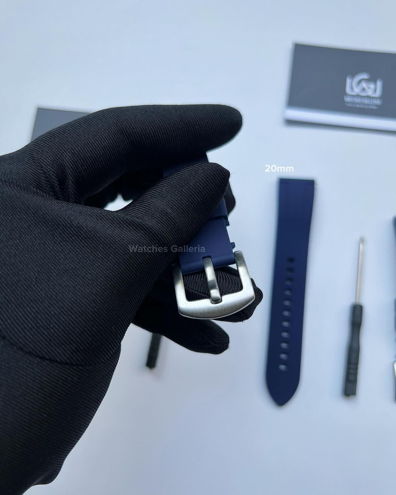 Silicon Straps Quick Release (Blue Silver Buckle) 20mm & 22mm
