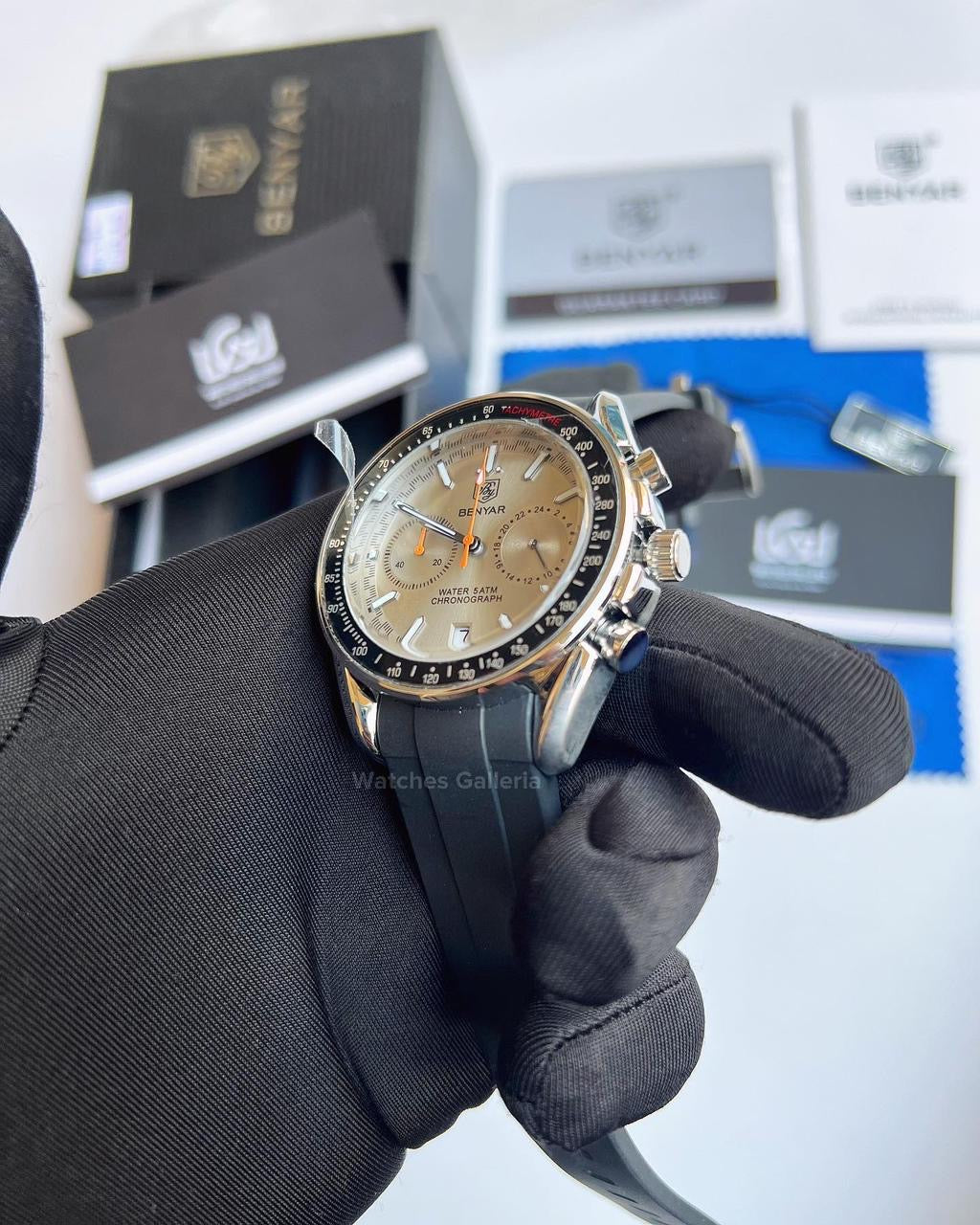 Benyar Black Bay Chronograph Quartz (Silver) BY5194