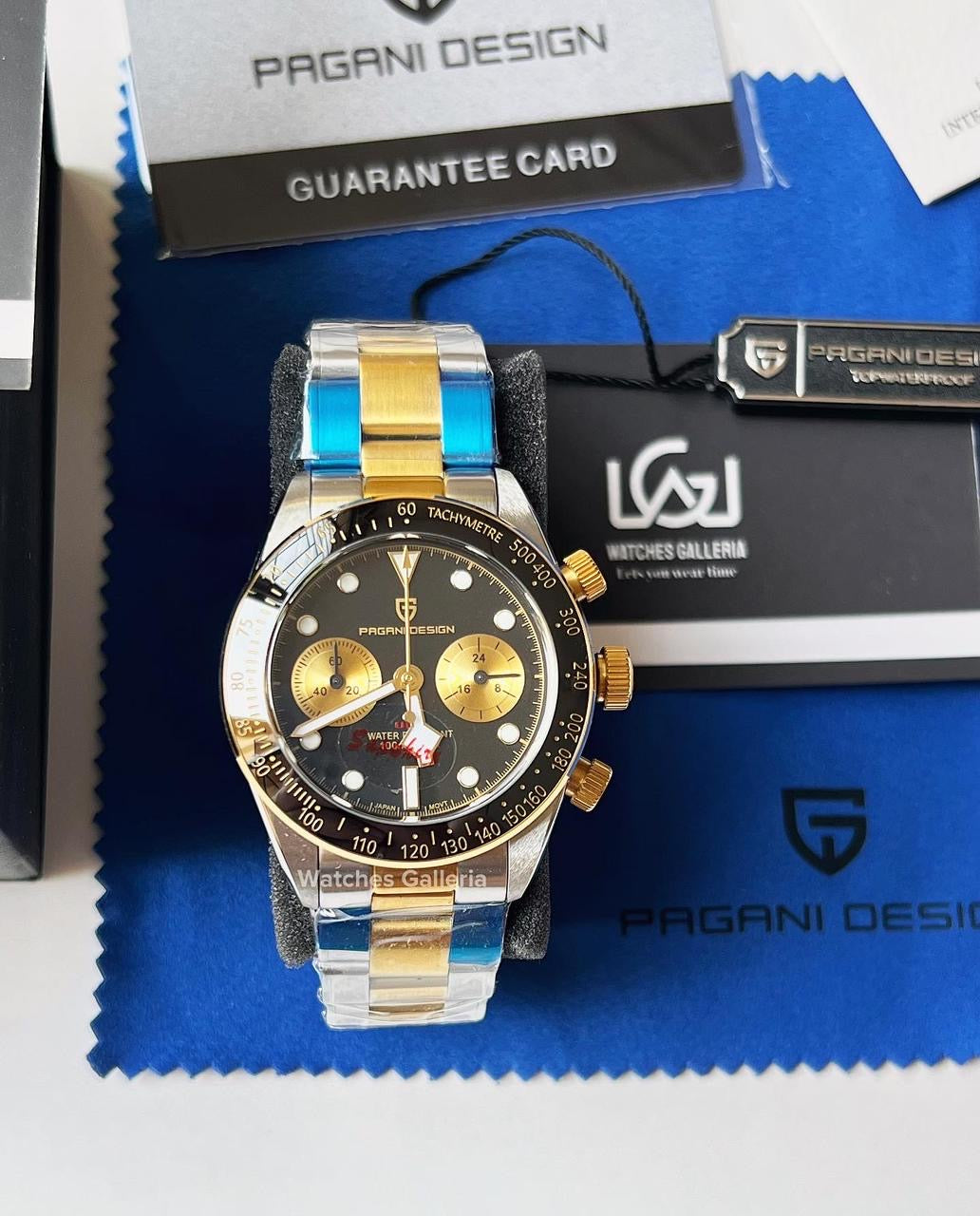 Pagani Design Black Bay Chronograph Quartz (Two Tone) PD1718 âDISCONTINUEDâ
