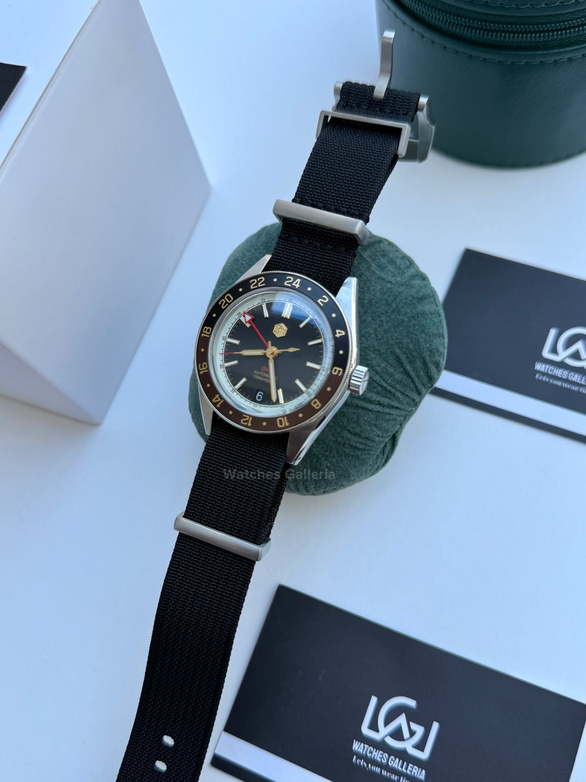 San Martin GMT RootBeer Automatic (Black Nato Straps) SN0116 Watches Galleria