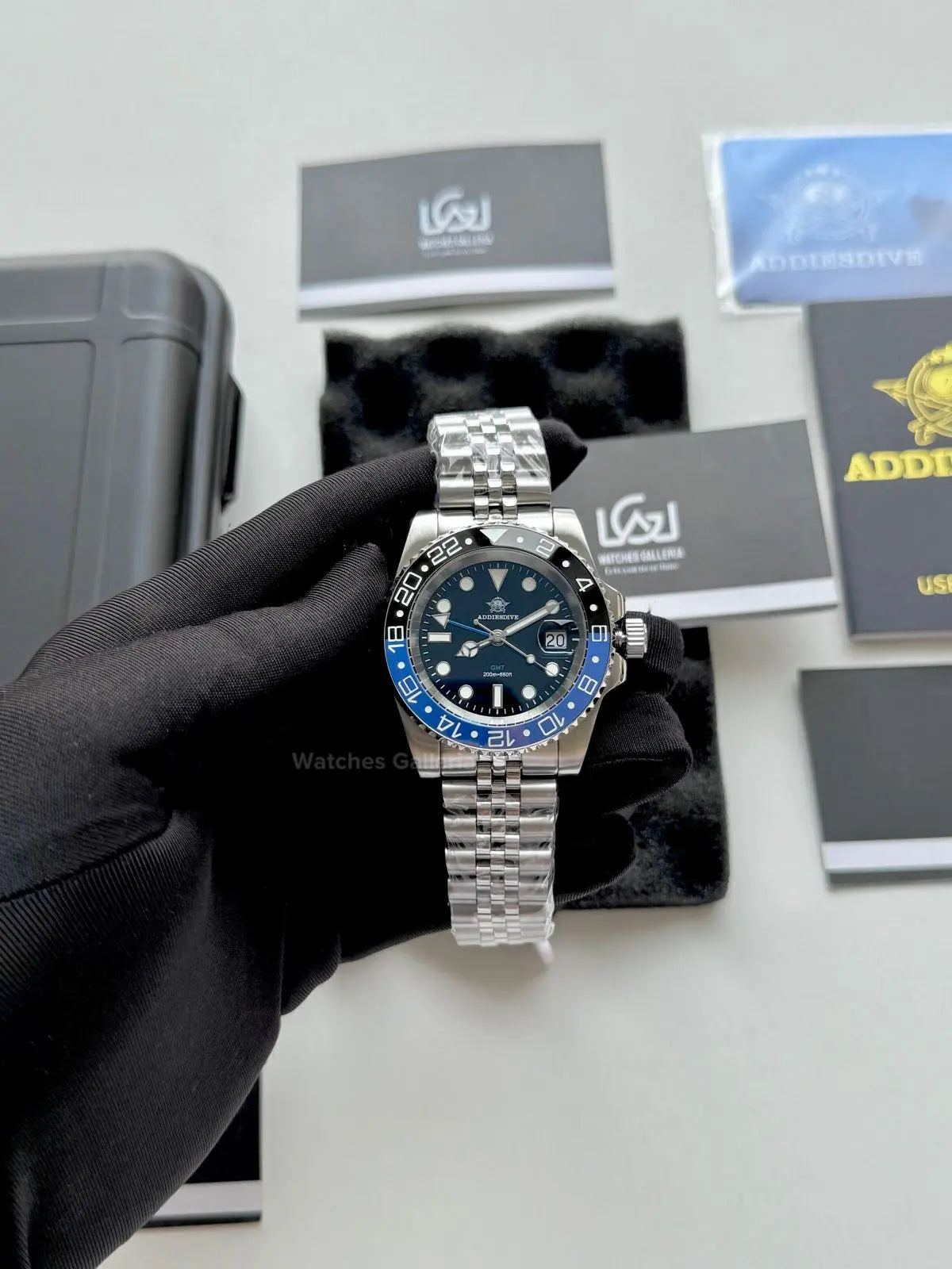 Addiesdive GMT Master Quartz (Batgirl) AD2050 Watches Galleria Š Copyrights All Right Reserved