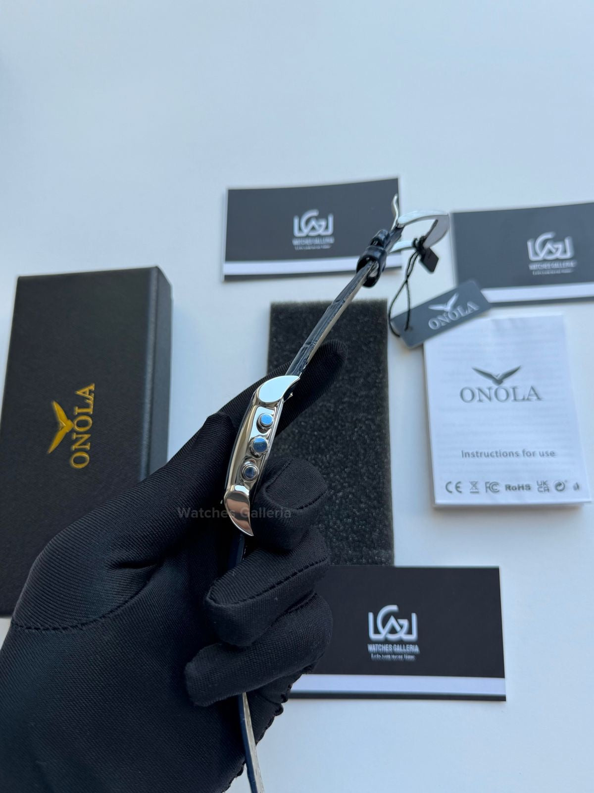 Onola Square Chronograph Quartz (Blue) ON6818 Watches Galleria