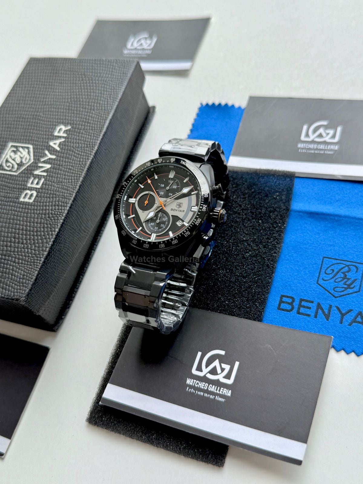 Benyar Chronograph Quartz (Black/Red) BY5201 Watches Galleria Š Copyrights All Right Reserved