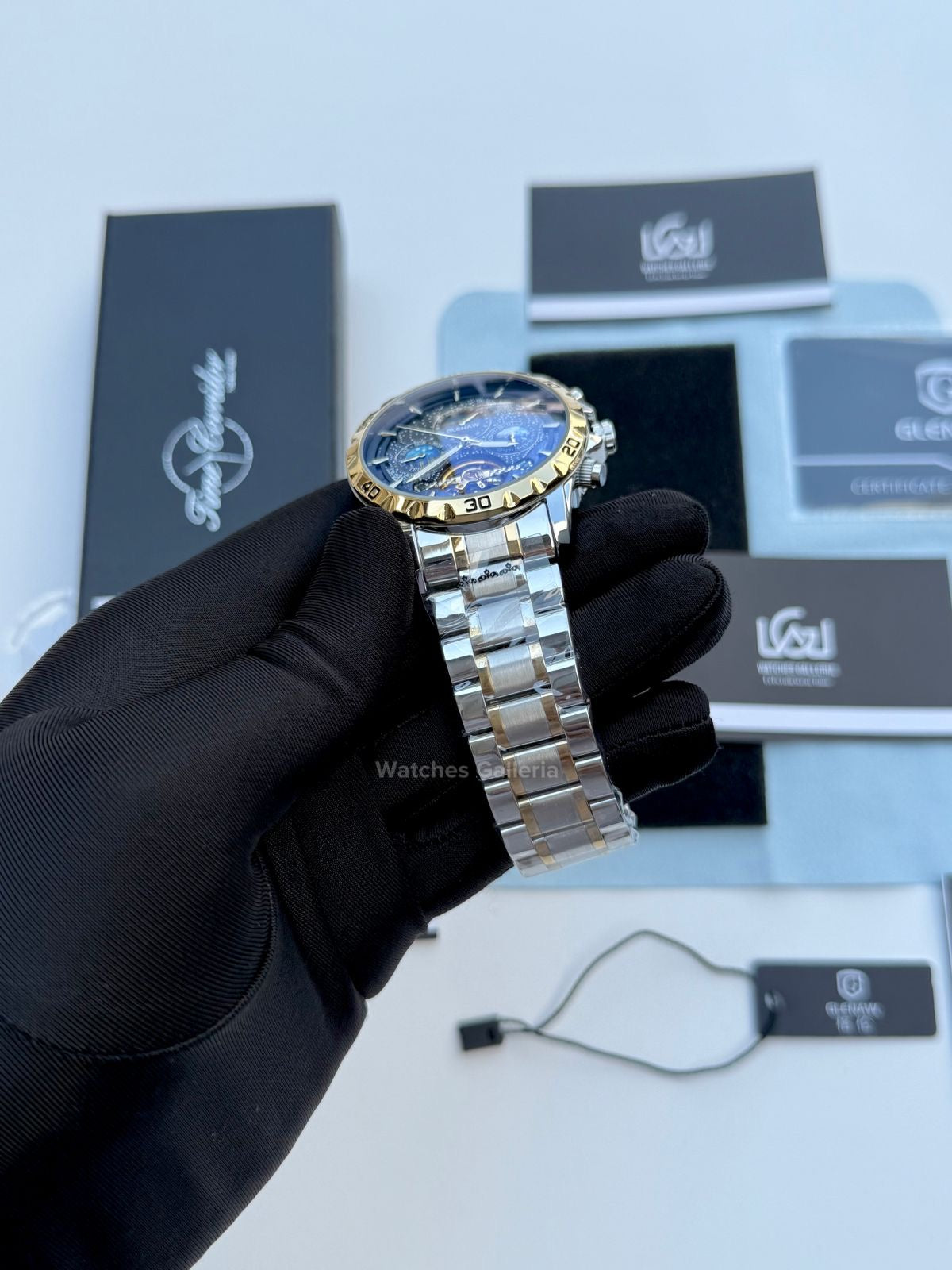Glenaw Moonphase Automatic (Blue/Gold) GL8919 Watches Galleria