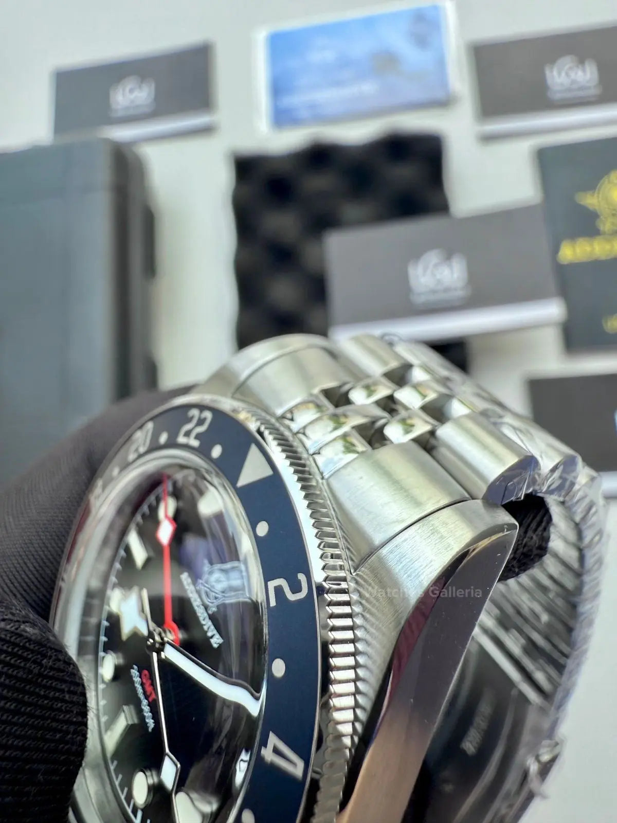 Addiesdive Black Bay GMT Pepsi Quartz (Black) AD2044 Watches Galleria