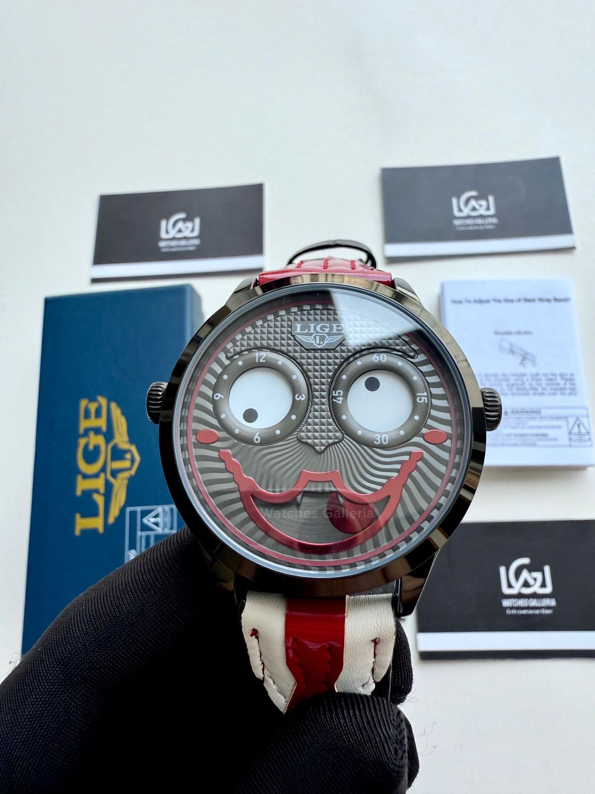 Lige Clown Watch Quartz (Red) LG89160 Watches Galleria