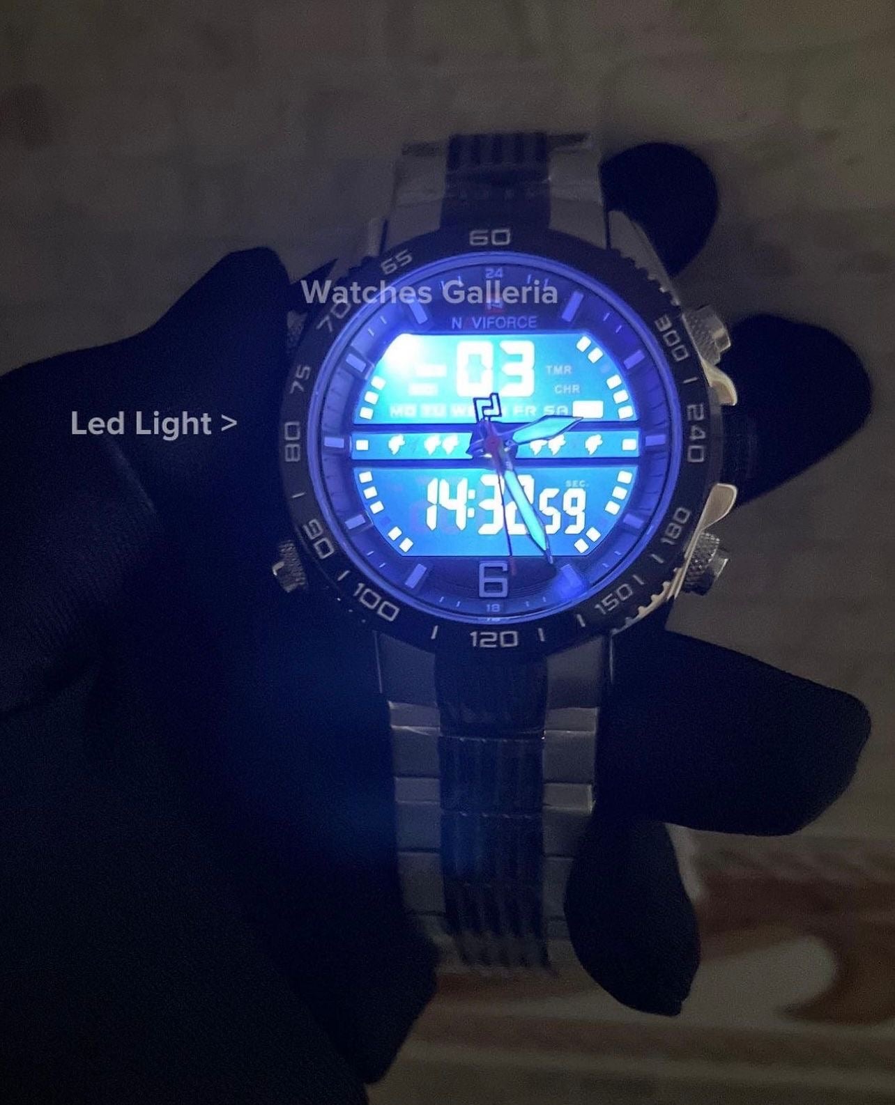 Naviforce Dual Display (Silver/Black) NF9195