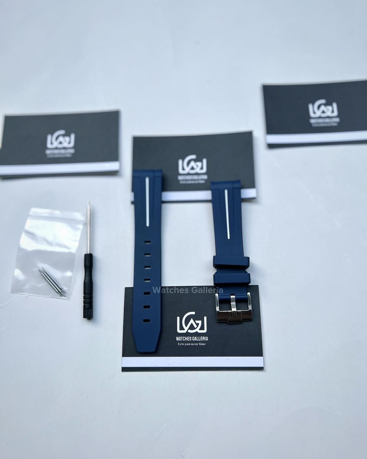 Silicon Straps (Navy Blue w/ Silver Buckle)