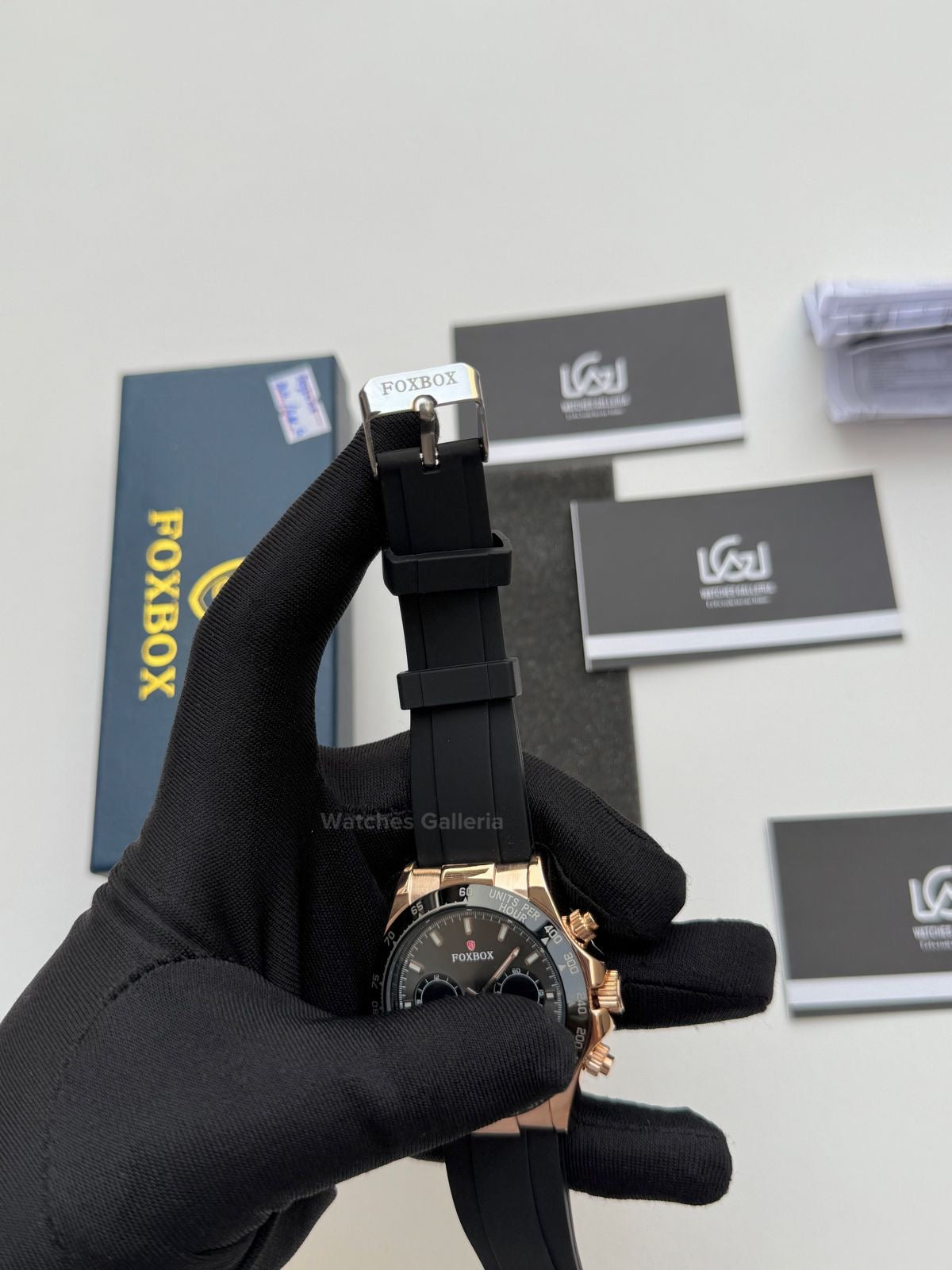 Foxbox Daytona Digital (Black Rose Gold) FB0055 Watches Galleria