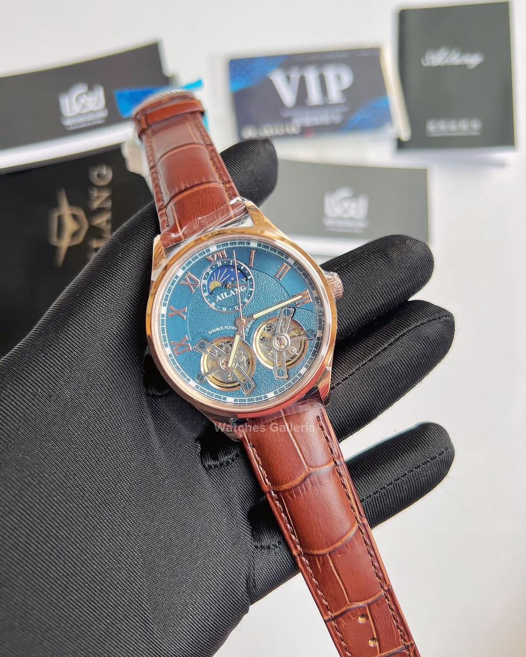 Ailang Double Flywheel Automatic (Brown/Blue) AL8822