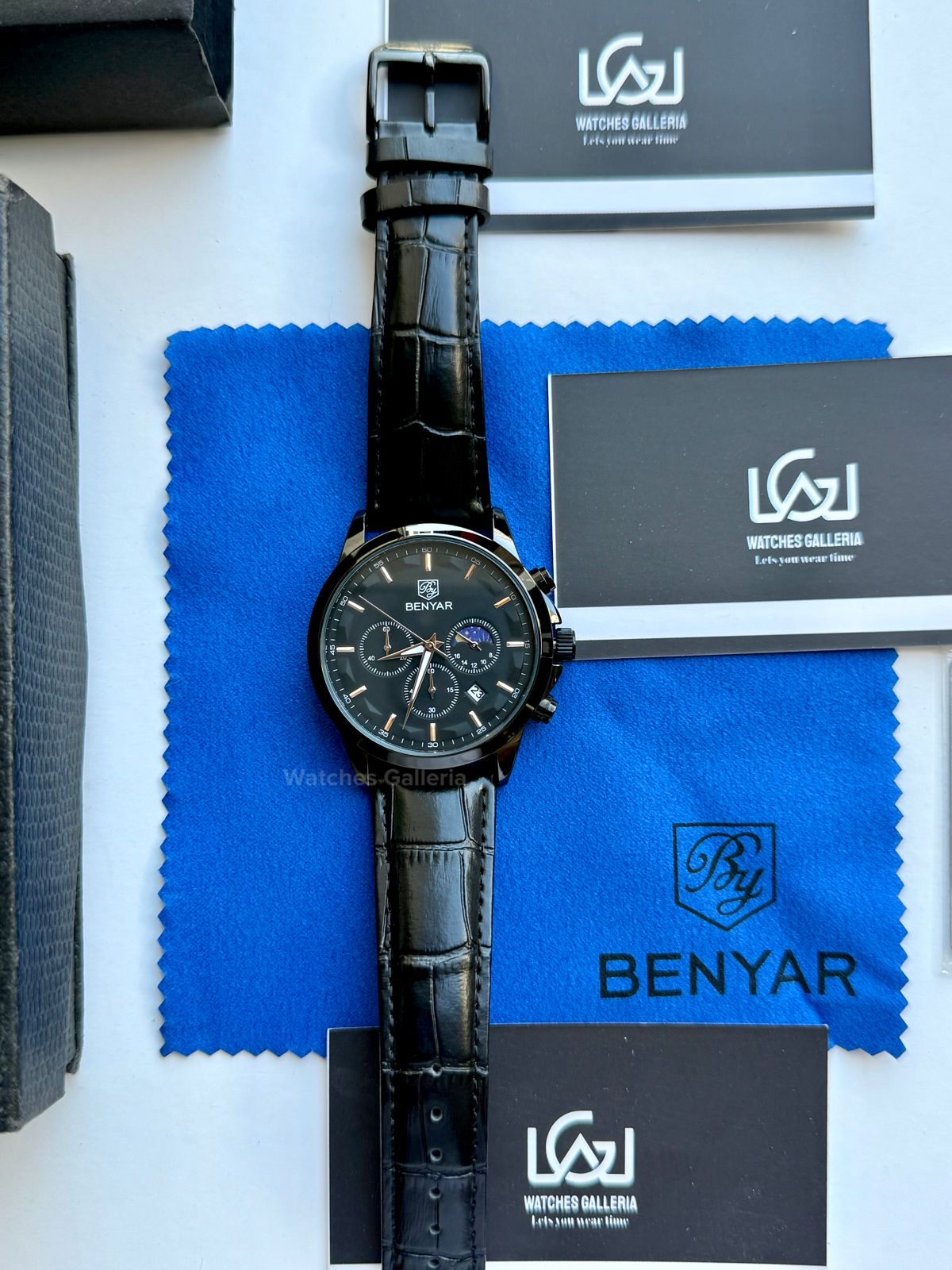Benyar Chronograph Moonphase Quartz(Black) BY5160 Watches Galleria