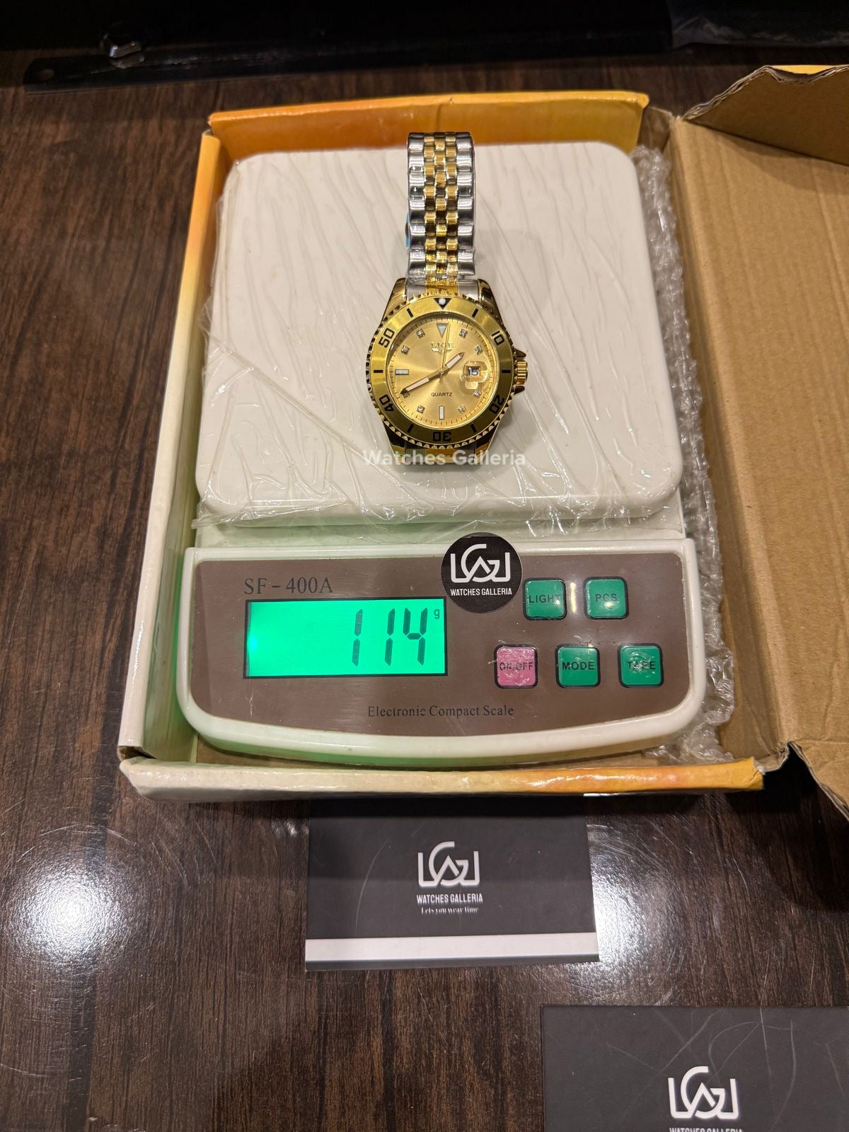 Lige Submariner Quartz (Yellow Gold) Lige89151 Watches Galleria