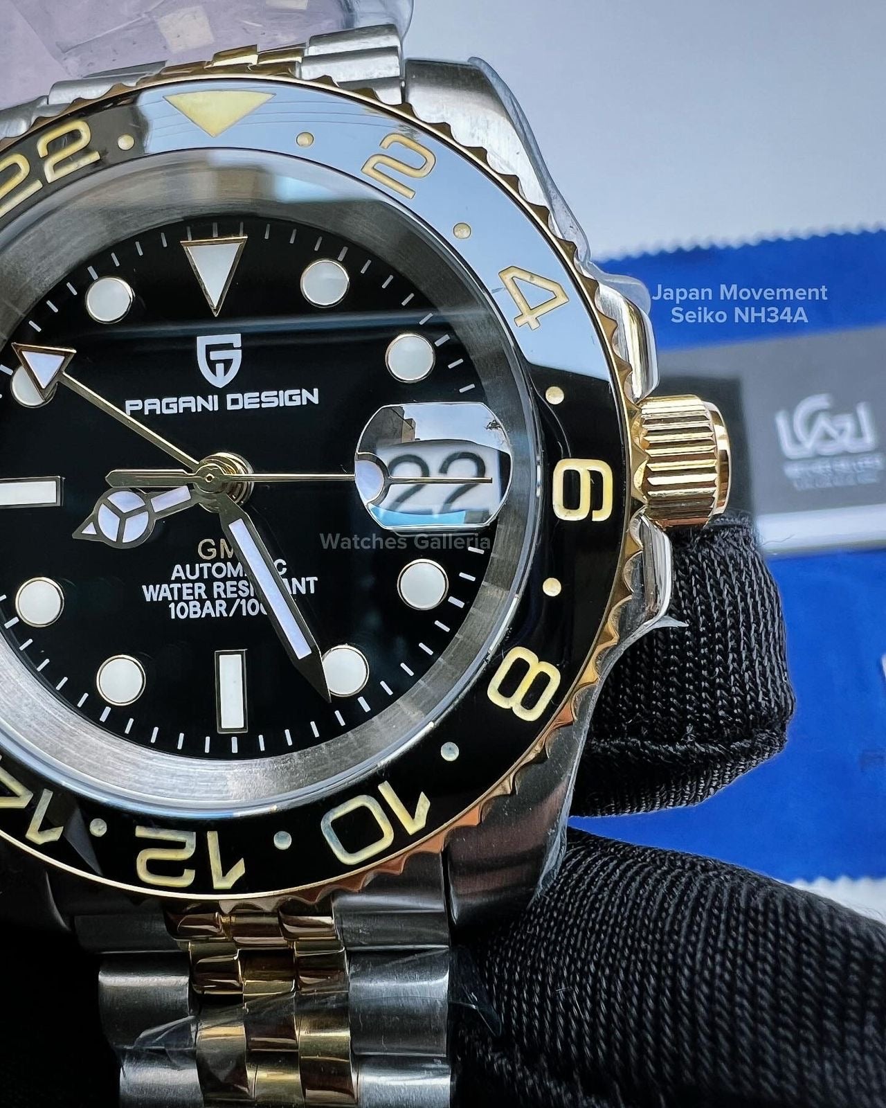 Pagani Design GMT Master II V5 Automatic Seiko NH34A (Two Tone) PD1662A âDISCONTINUEDâ