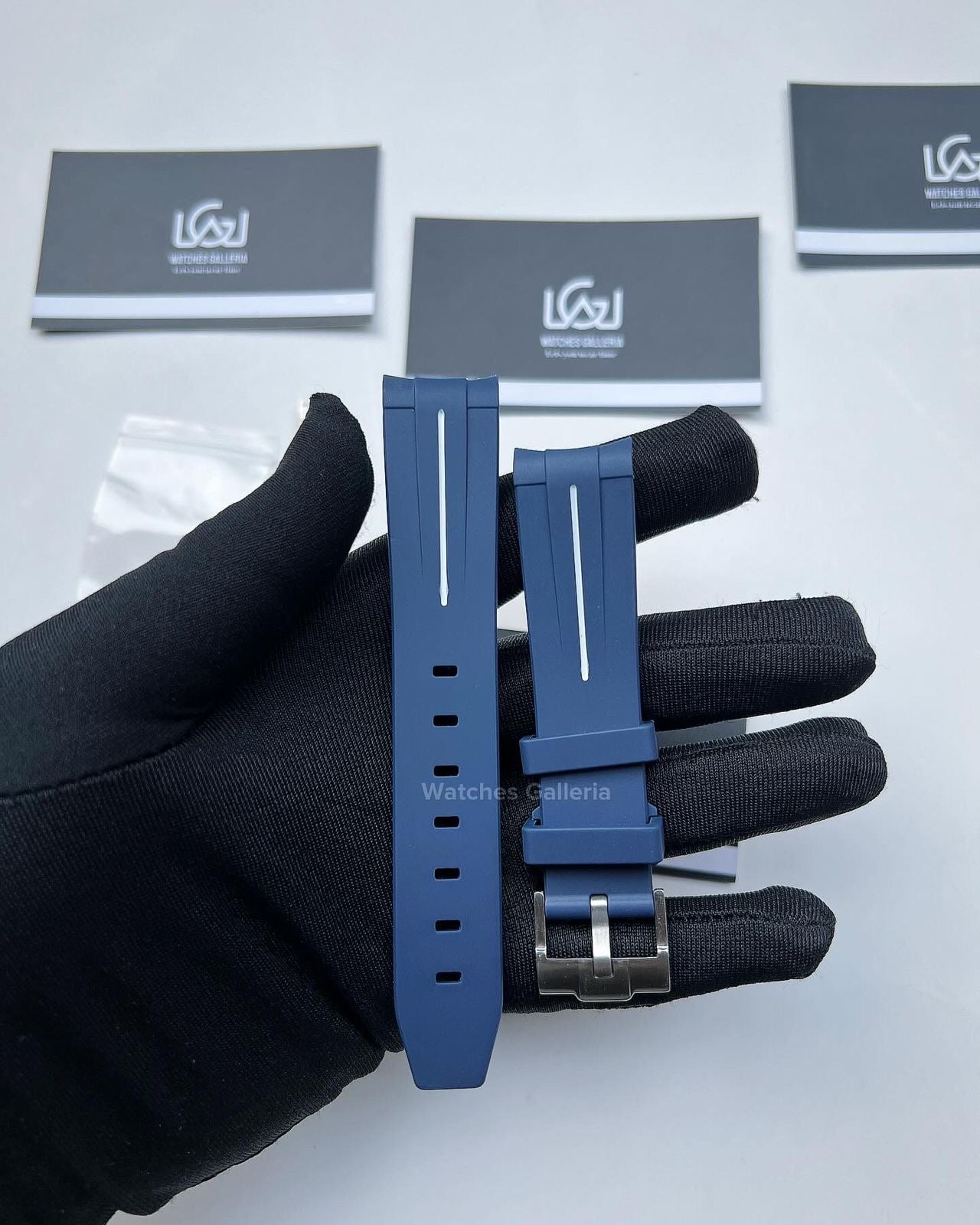 Silicon Straps (Navy Blue w/ Silver Buckle)