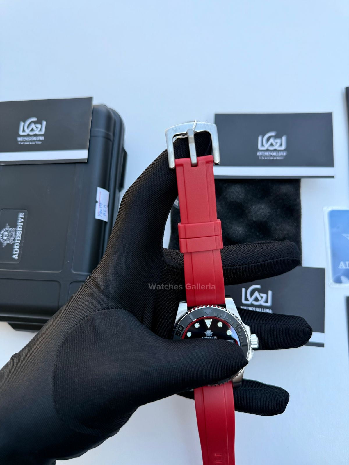 Addiesdive Yachtmaster Quartz (Red) AD2040 Watches Galleria