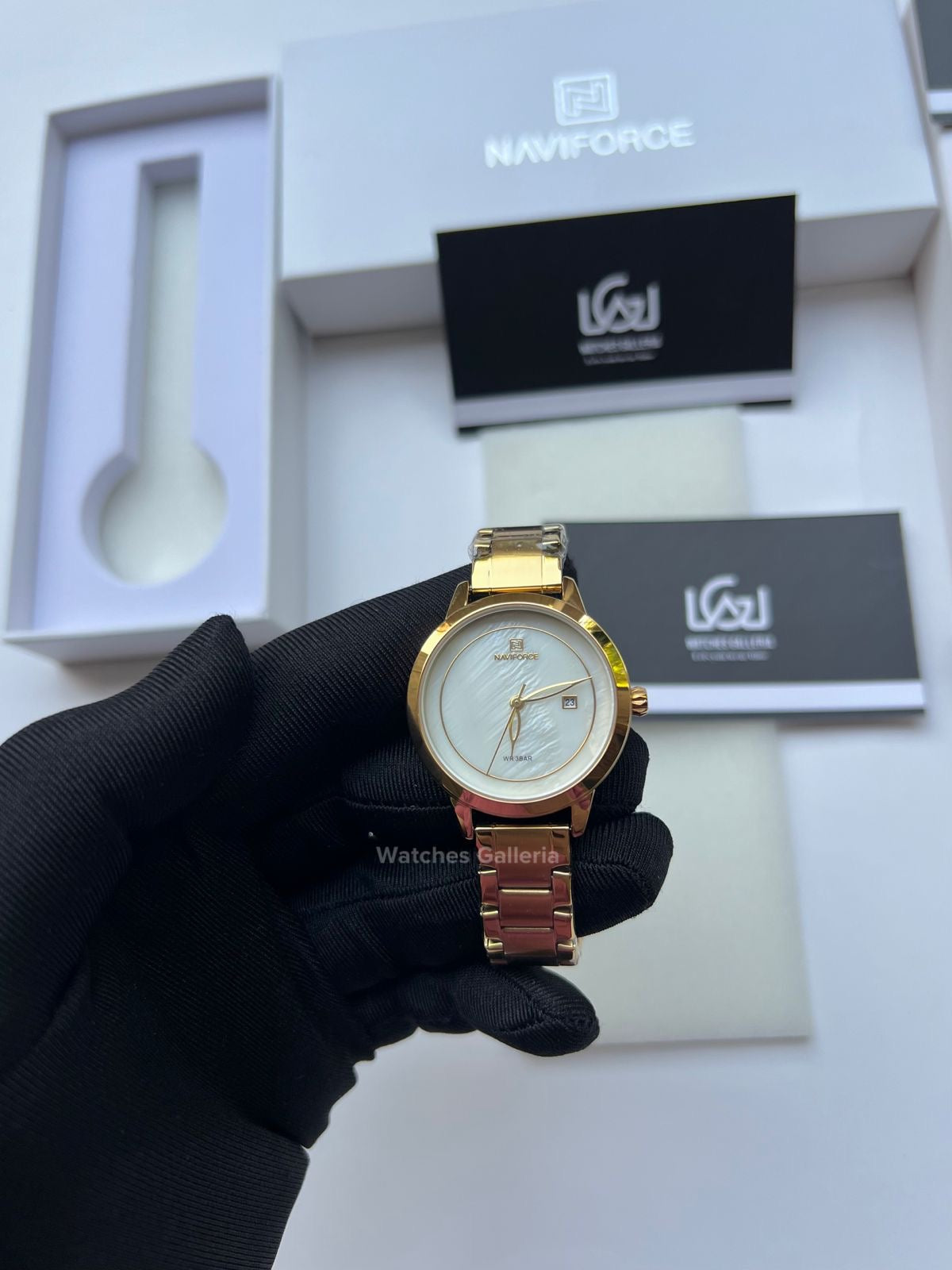 Naviforce Ladies Date Just (Gold) NF5008L Watches Galleria