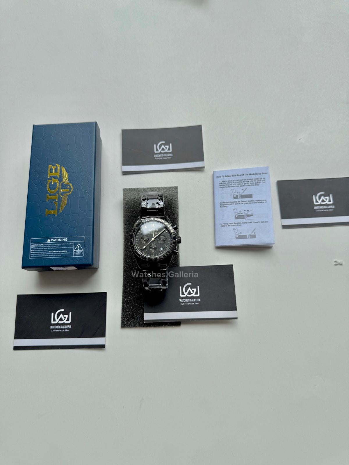 Lige Speedmaster Quartz (Black) lige89137 Watches Galleria