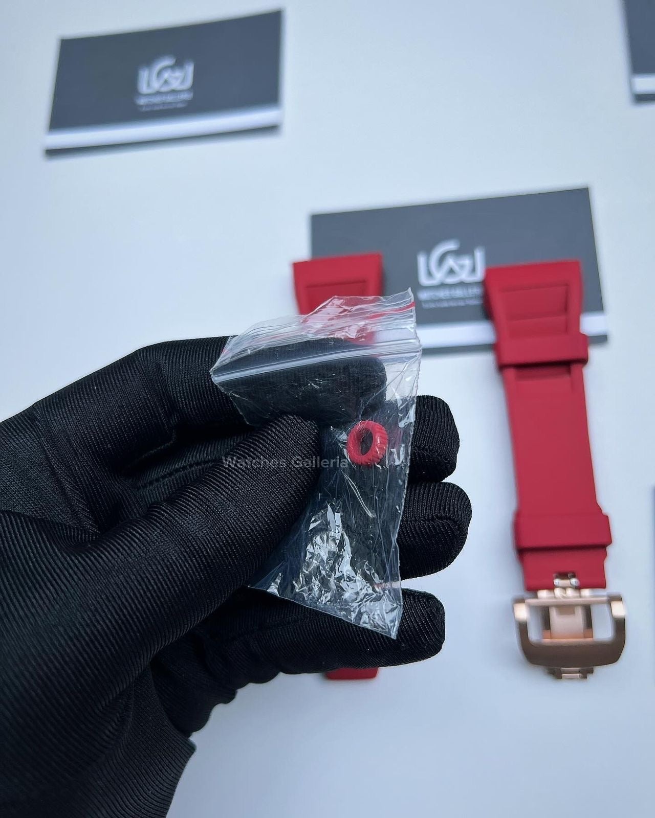 Apple Watch Tonneau Modification Kit Rubber Straps (Red) APB1621 44-45mm