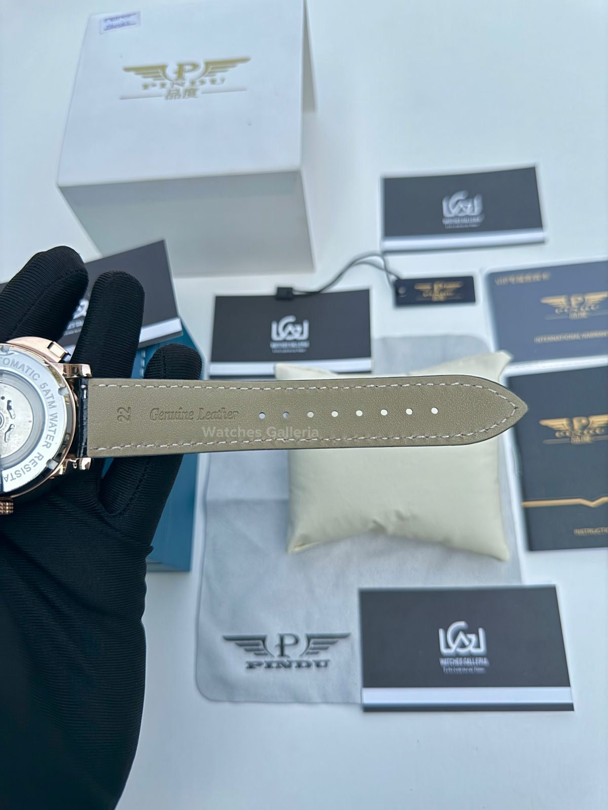 Pindu Design Casino Roulette Button Edition Automatic (Baguette Cut Diamonds) P6628 Watches Galleria