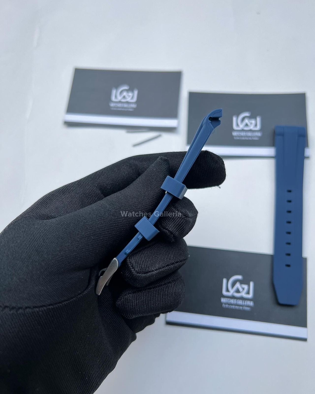 Silicon Straps (Navy Blue w/ Silver Buckle)