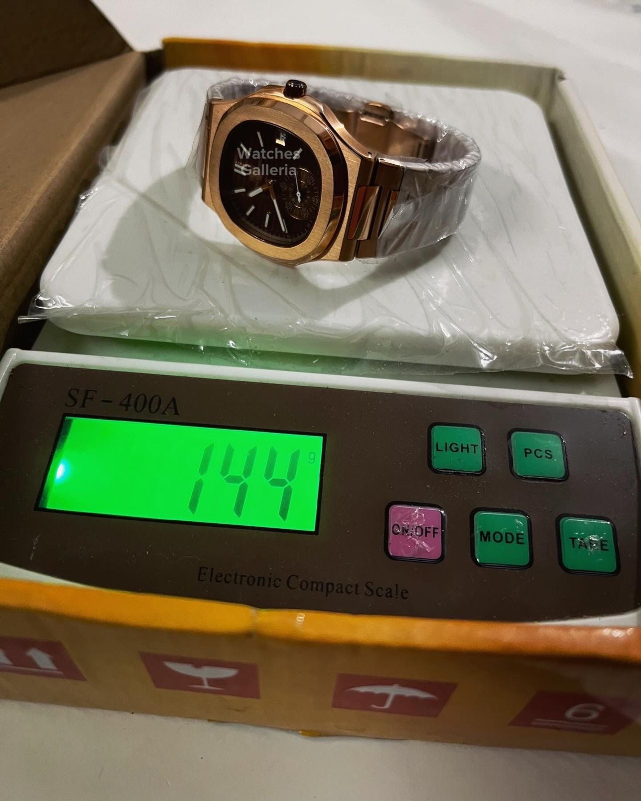 Didun Nautilus Date Day Quartz (Rose Gold w/ Black) PD49 Watches Galleria