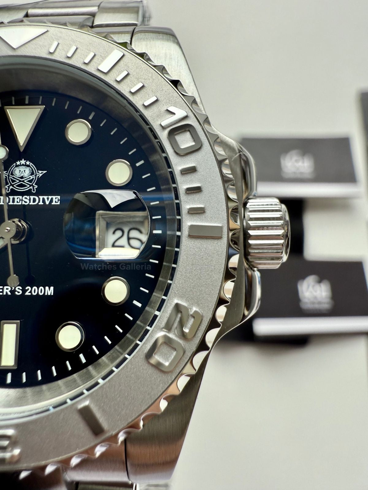 Addiesdive Yachtmaster Black Quartz (Silver Bezel) MY-H3-C Watches Galleria Š Copyrights All Right Reserved