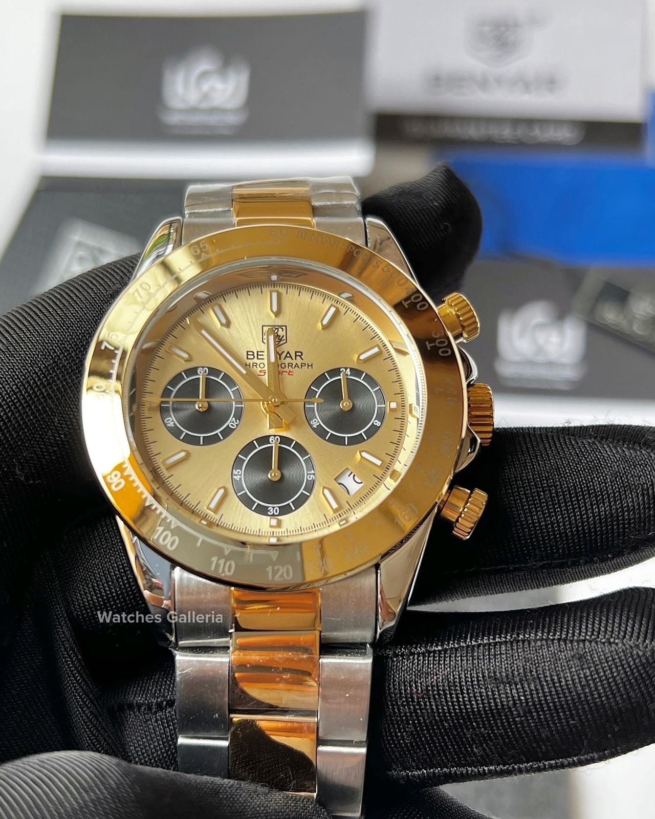 Benyar Daytona Chronograph Quartz (Two Tone) BY5169