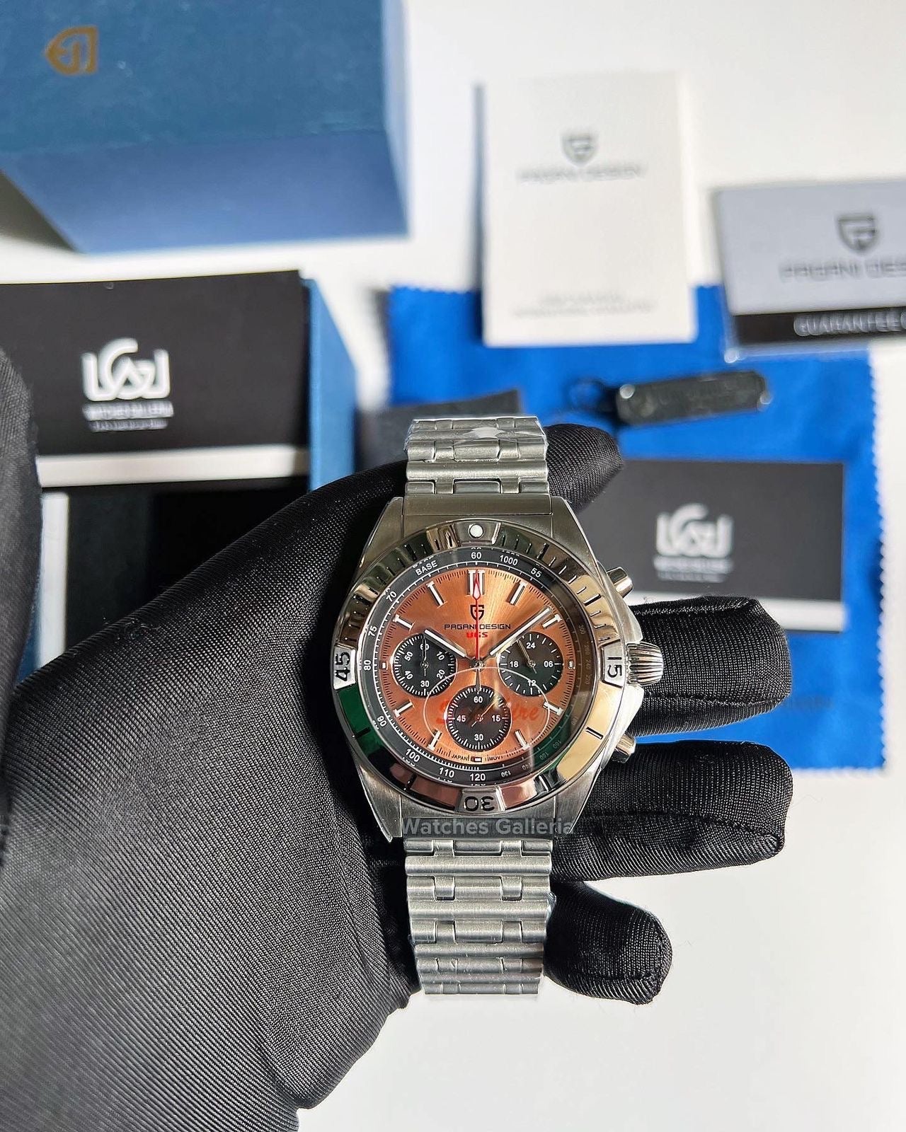 Pagani Design Chronomat W/ Rouleaux Bracelet (Gold) (Discontinued) PD1705