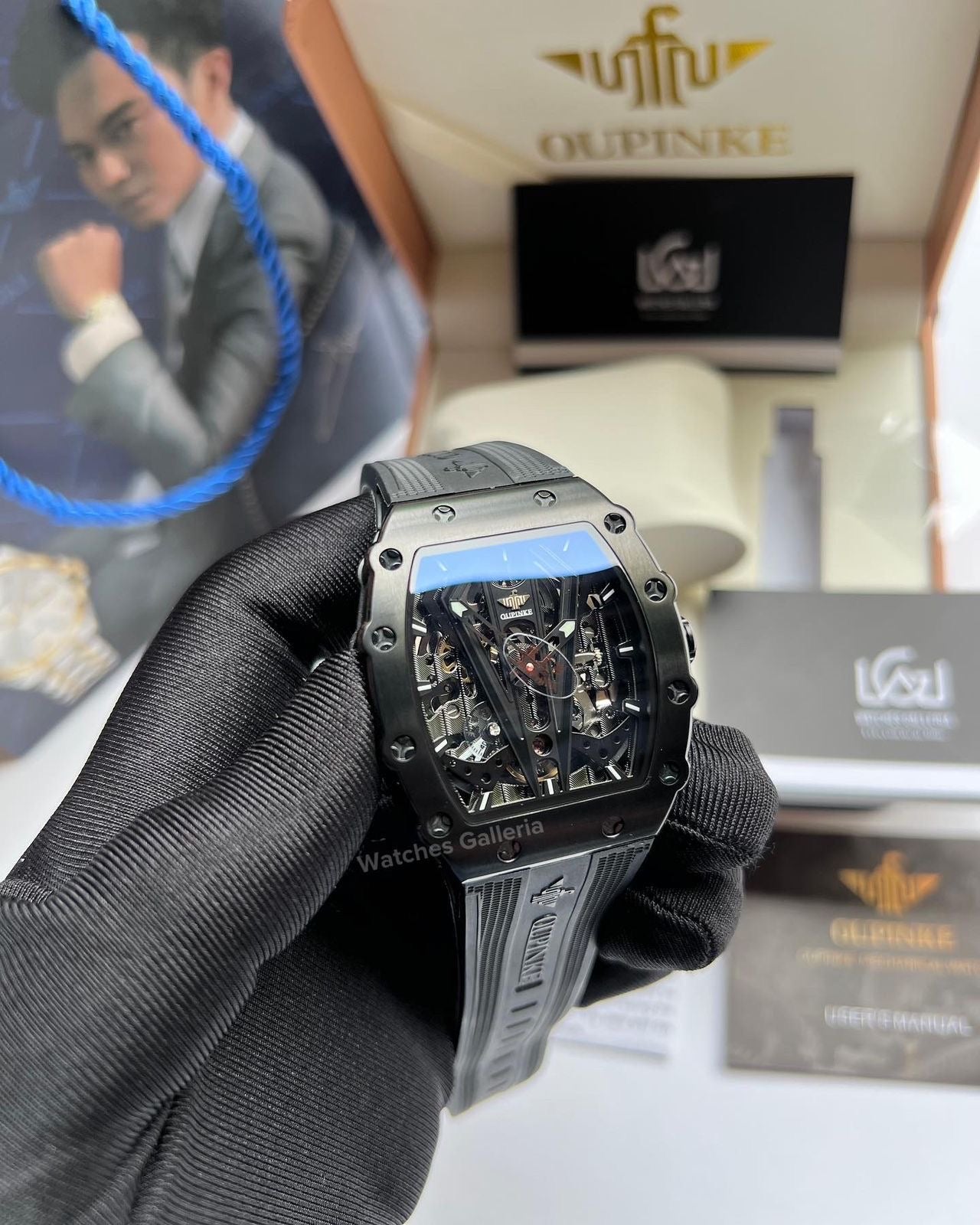 Oupinke Tonneau Skeleton Automatic (Black) Oupinke3179