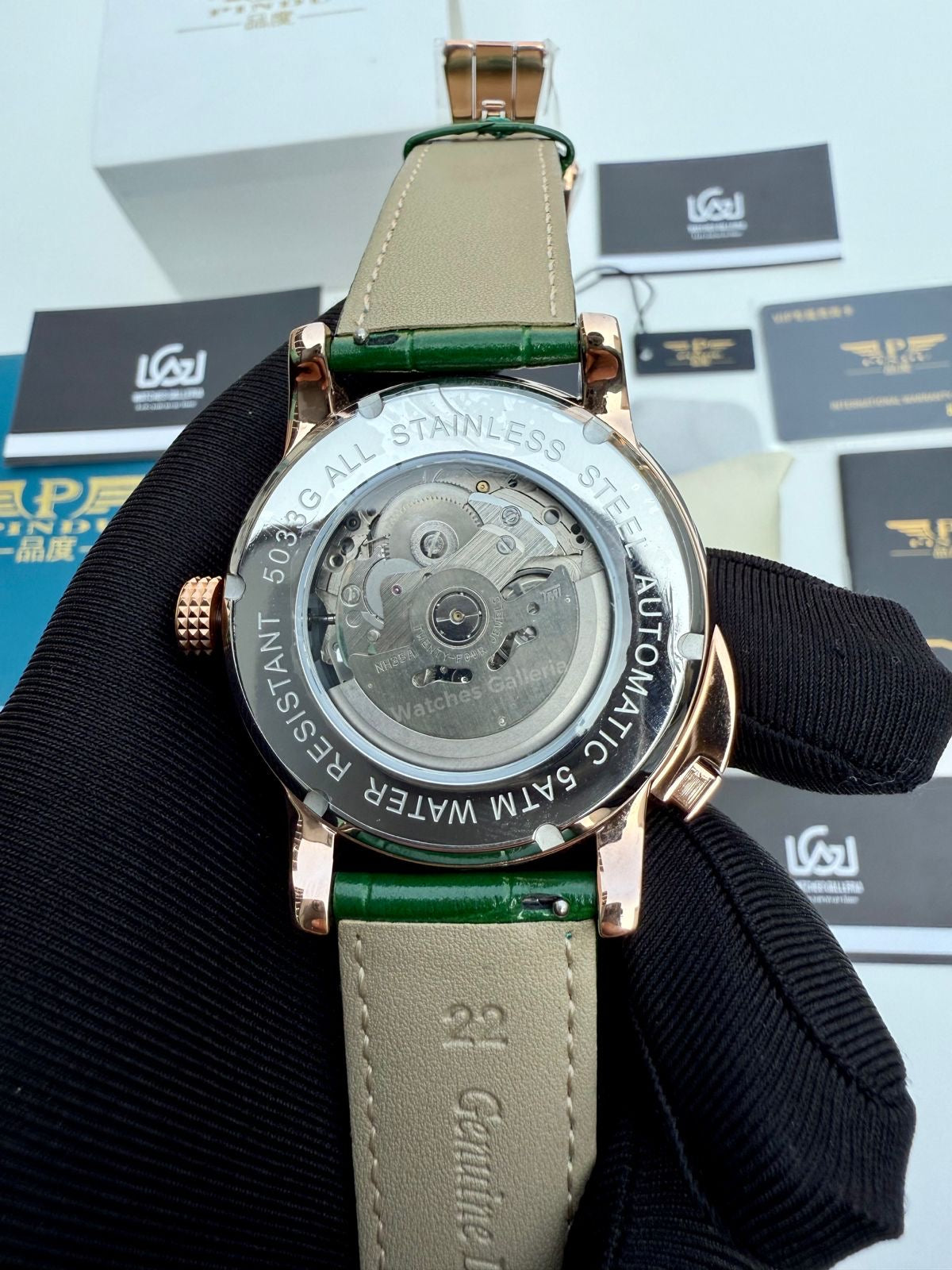Pindu Design Casino Roulette Button Edition Automatic (Baguette Cut Diamonds) P6628 Watches Galleria